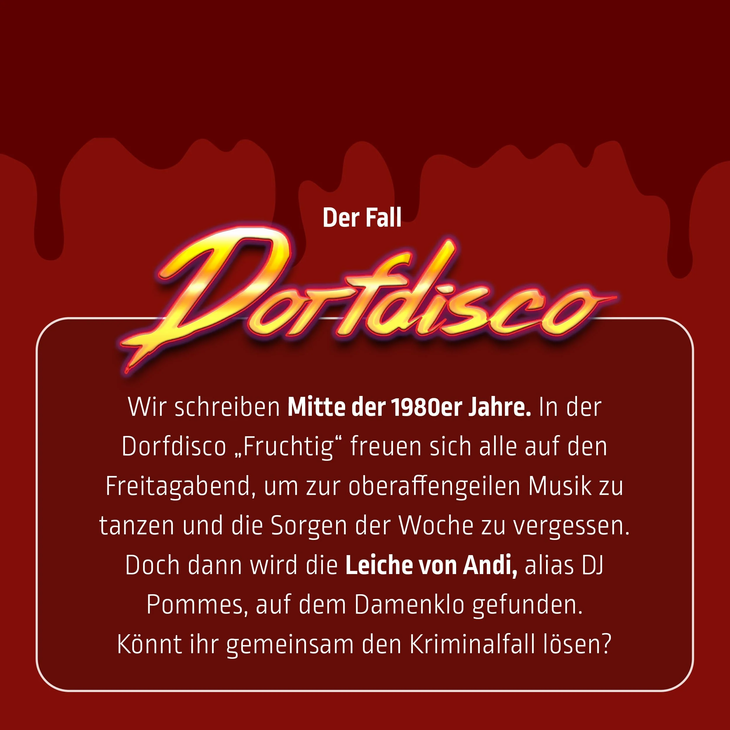 MORD bei Tisch Krimidinner für Zuhause - 4 bis 6 Personen - Der Dorfdisco Fall - Das Krimi Spiel ab 16 Jahren – Ideal als Krimi Dinner für eine mörderische Dinnerparty - Image 7