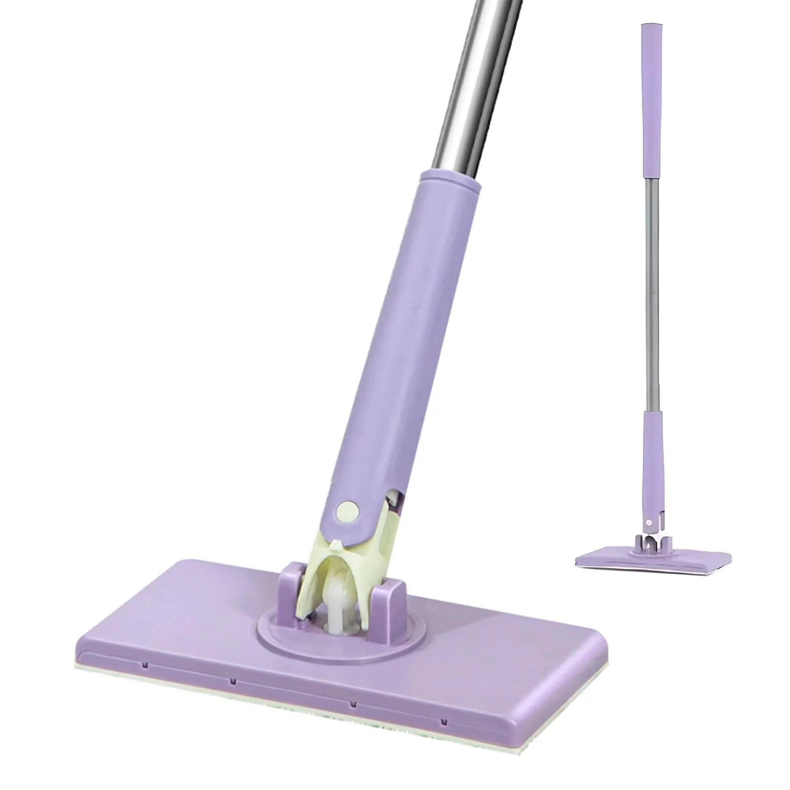 Moreeulsi 71x16cm Flachmopp Für Die Bodenreinigung, Tragbarer Flachmopp Mit Push Pull Griff, Freihändiger Mopp Mit Um Drehbarem Kopf, Automatischer Stoffwechsel M-ini Mopp - Image 2