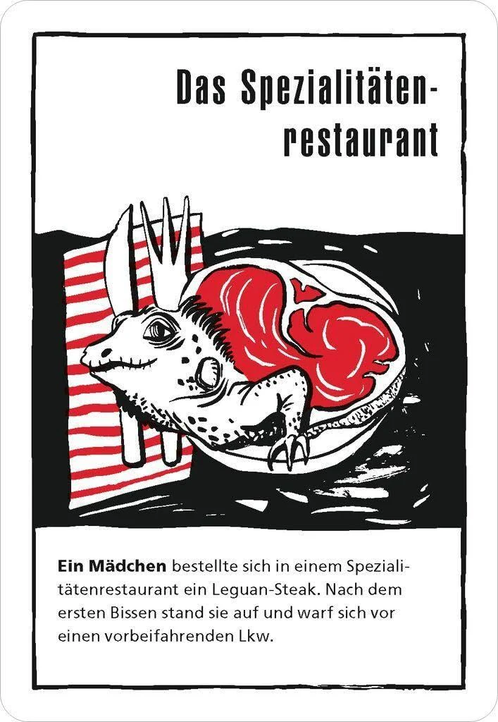 moses. Black Stories Nr. 1, 50 Rätsel in der ersten Edition Krimi Kartenspiel mit Spielvariante und Punktechips, Rätselspiel ab 12 Jahren - Image 4