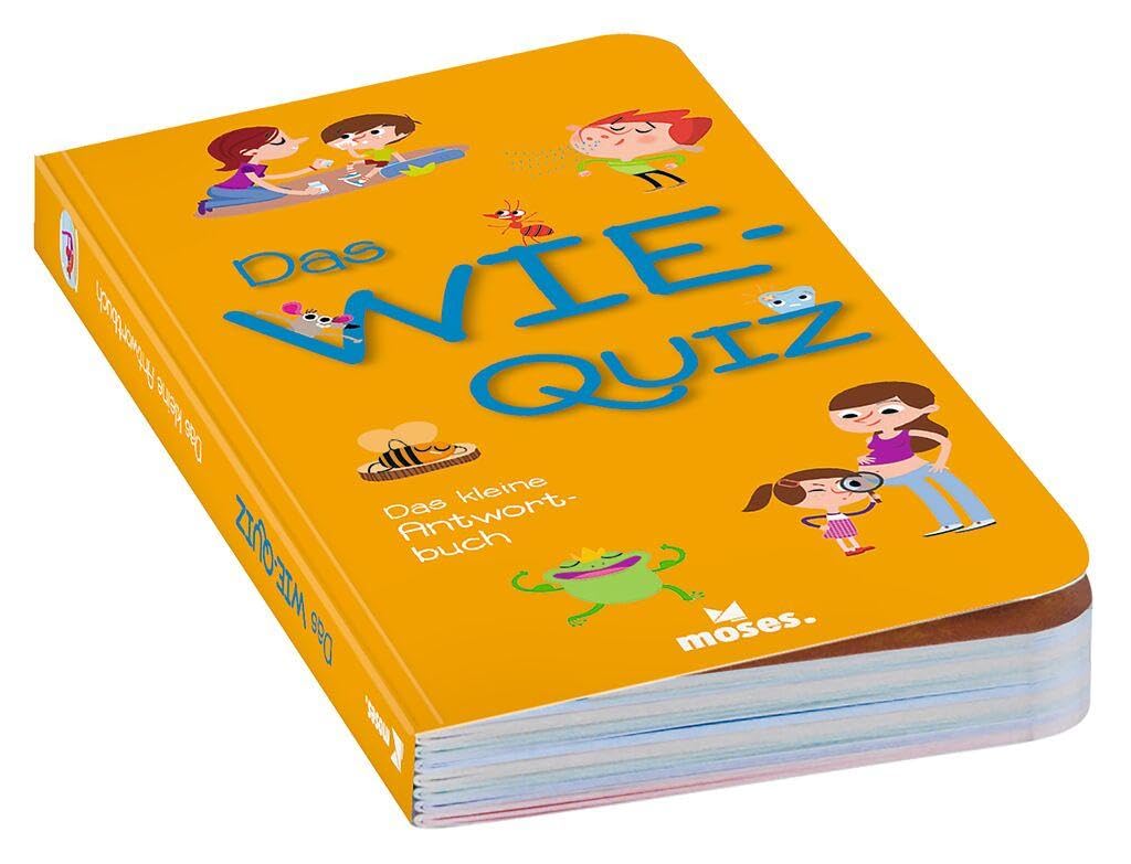 moses. Das Wie-Quiz, Kinder Wissensquiz mit 100 spannenden Wie-Fragen, Kinderquiz rund um Allgemeinwissen, Ratespiel für neugierige Kids ab 6 Jahren, Yellow - Image 2