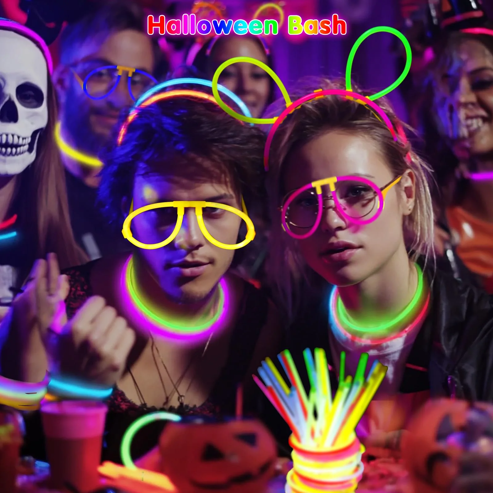 MOSSNDAR Knicklichter Party Set,Leuchtstäbe Kinder,229 Stück Knicklichter und Zubehör,Neon Party Deko,Festival Zubehör,Geeignet für Weihnachtsdeko,Silvester Party Deko 2026,Silvester Feuerwerk - Image 4