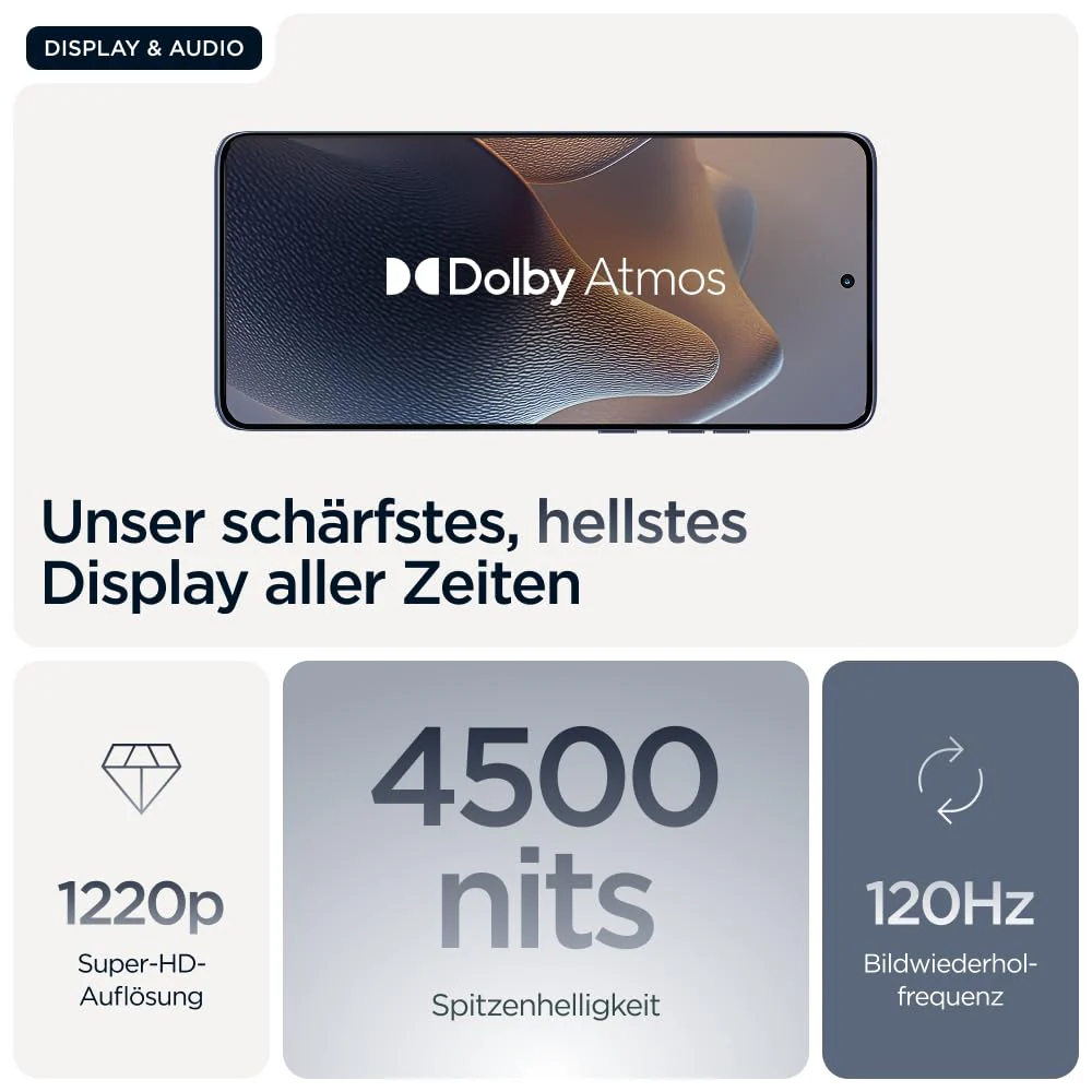 Motorola Edge 60 Fusion Smartphone (6,67“-Super-HD-Display, 50-MP-Kamera mit Moto AI, 8/256 GB, 5200 mAh, Android 15) Pantone Slipstream, inkl. Schutzcover + Handyhalter - Image 8