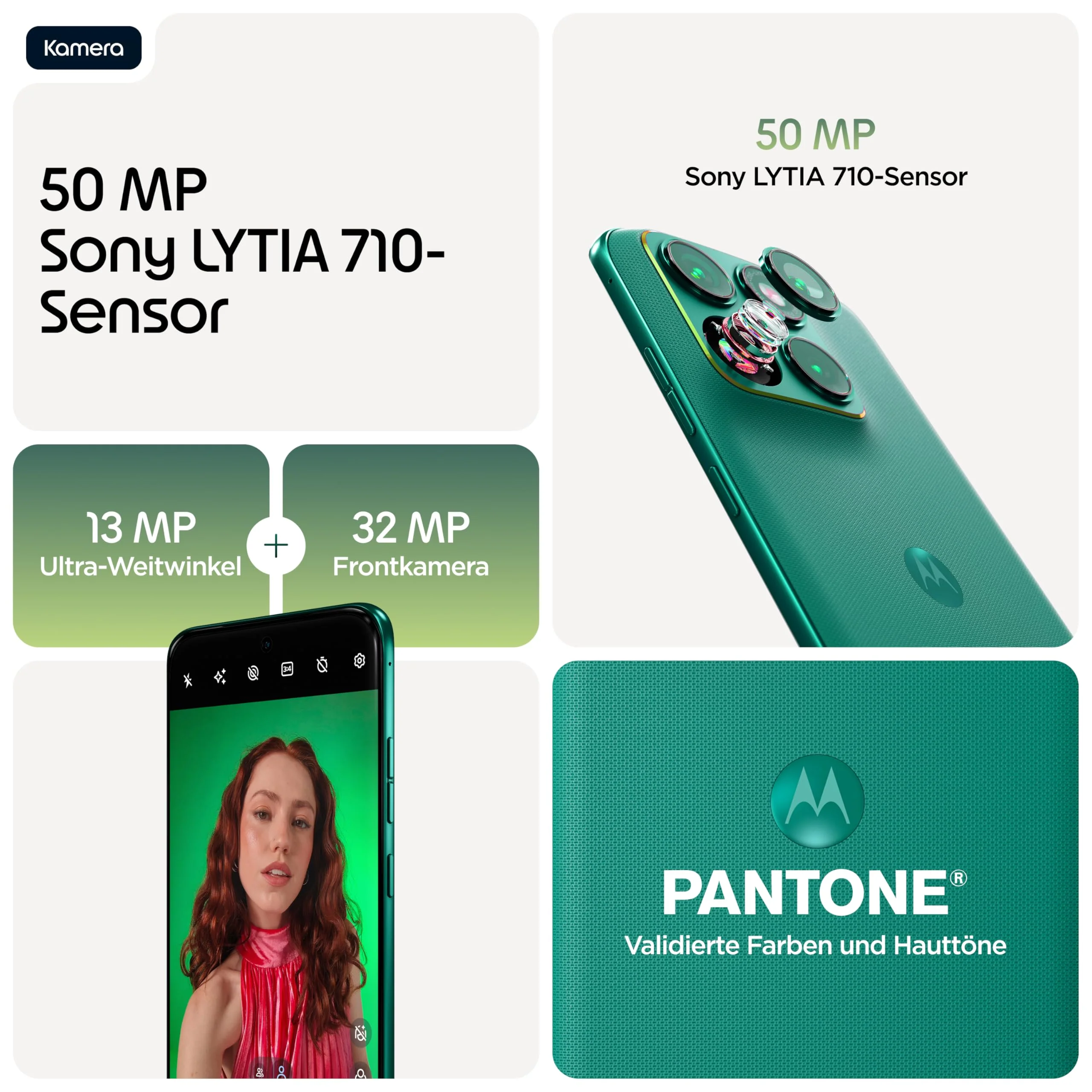 Motorola Edge 70 Fusion Smartphone (Robustes 6,78"-Super-HD+-Display mit Corning Gorilla Glass 7i, 50-MP-Kamera, 8/256 GB, 5100 mAh, 68W-TurboPower-Aufladen) Pantone Sporting Green - Image 10