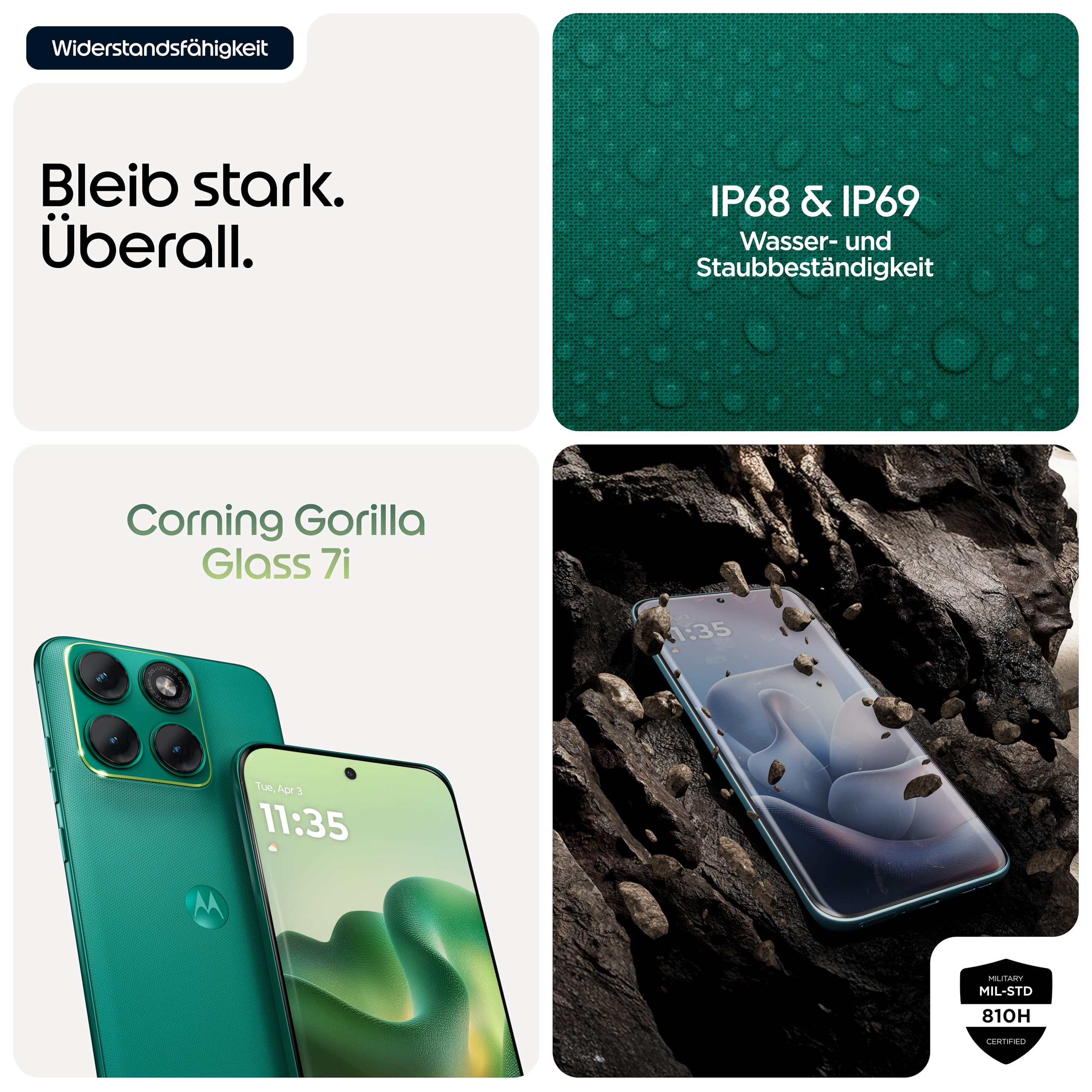 Motorola Edge 70 Fusion Smartphone (Robustes 6,78"-Super-HD+-Display mit Corning Gorilla Glass 7i, 50-MP-Kamera, 8/256 GB, 5100 mAh, 68W-TurboPower-Aufladen) Pantone Sporting Green - Image 8