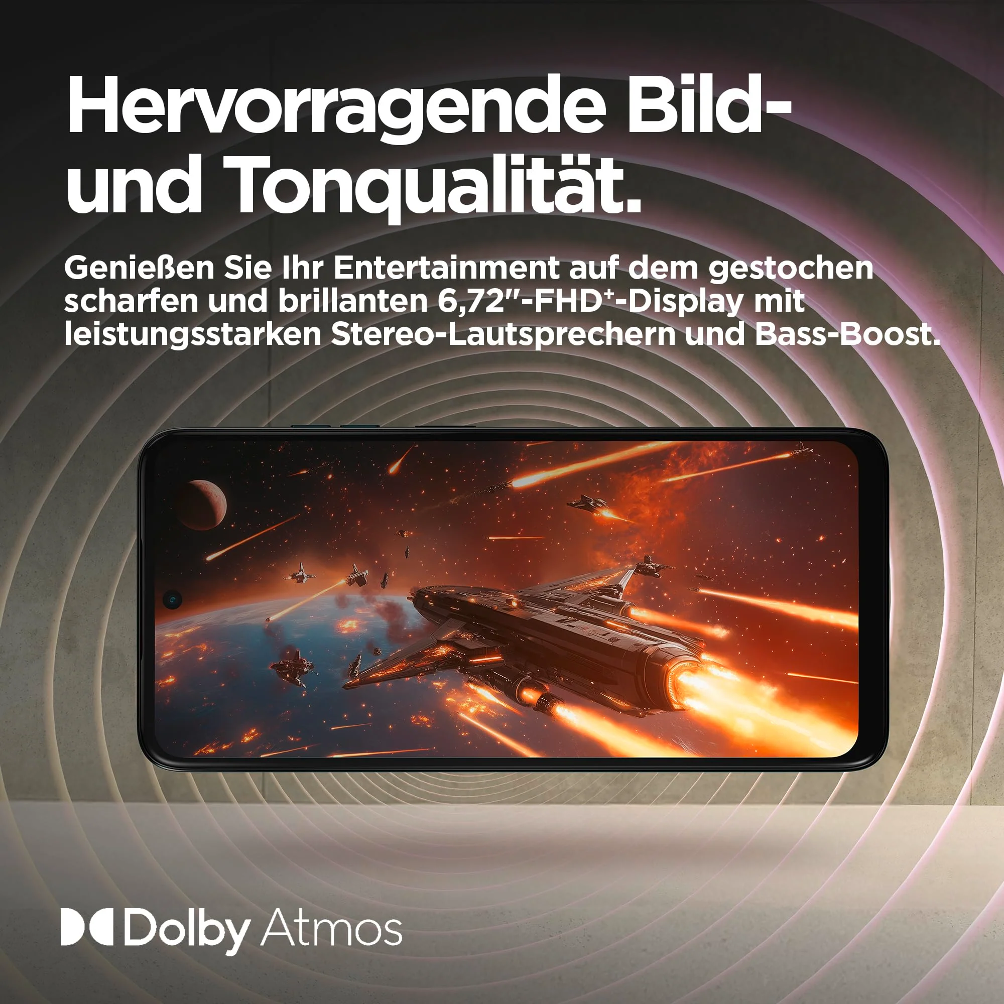 Motorola Moto g15 Smartphone (6,72"-FHD+-Display, 50-MP-Kamera, 4 GB / 128 GB, 5200 mAh, Android 15) Gravity Grey, inkl. Schutzcover [Exklusiv bei Amazon] - Image 4