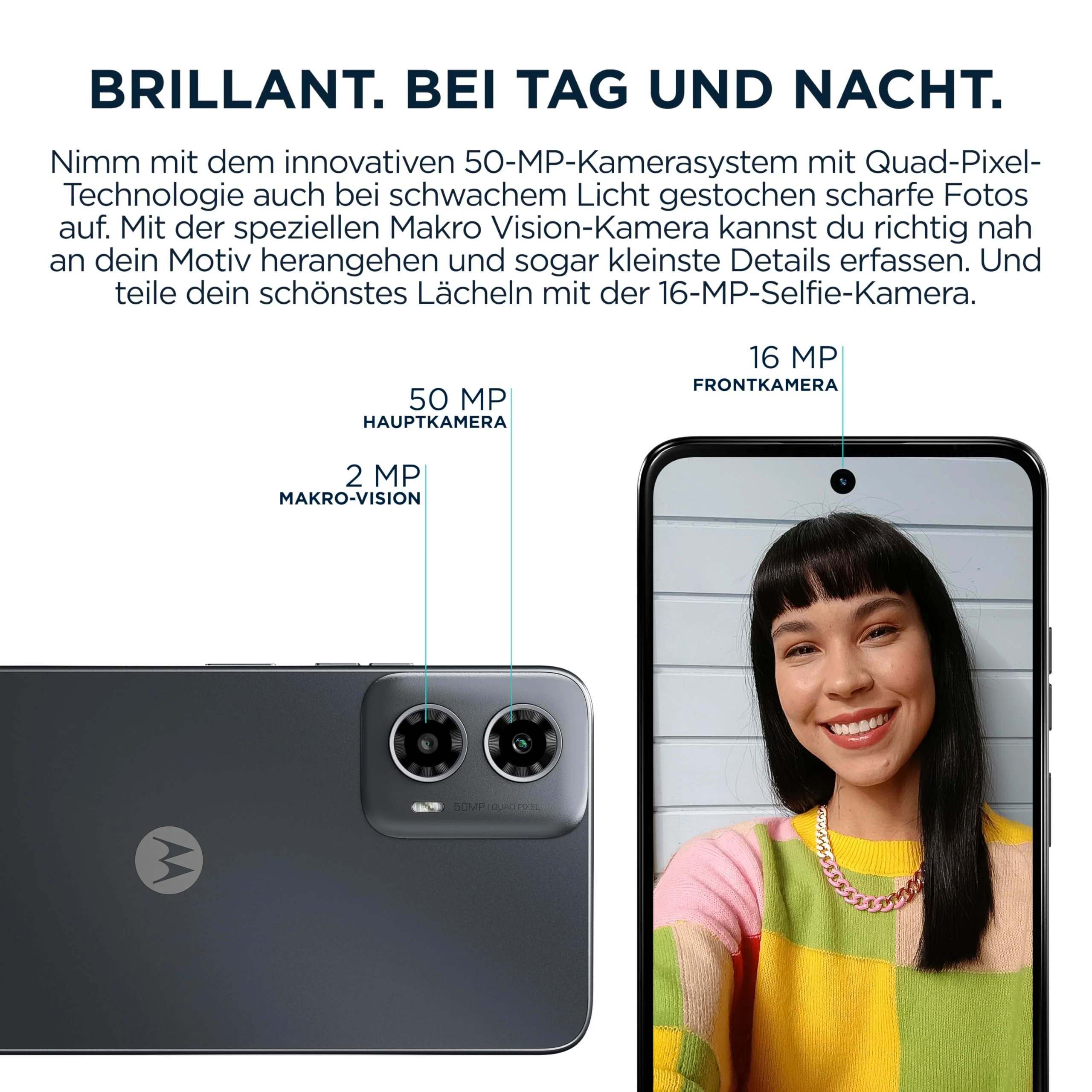 Motorola Moto g34 5G Smartphone (6,53"-HD+-Display, 50-MP-Kamera, 4 GB / 128 GB, 5000 mAh, Android 14) Charcoal Black, inkl. Schutzcover [Exklusiv bei Amazon] - Image 5