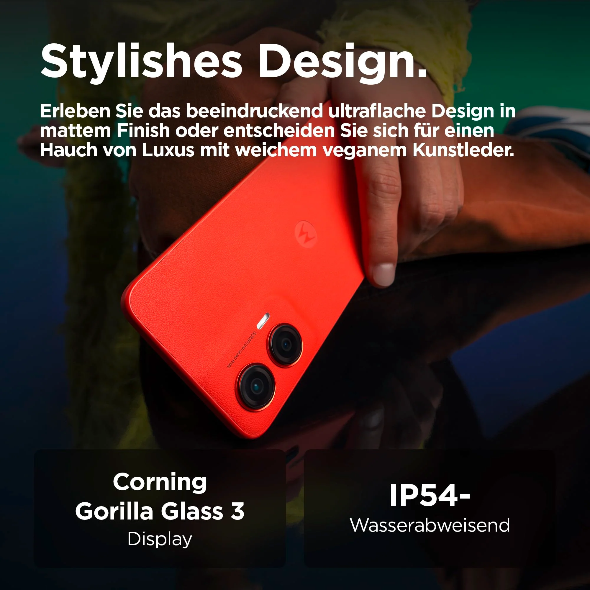 Motorola Moto g35 5G Smartphone (6,72"-FHD+-Display, 50-MP-Kamera, 4/128 GB, 5000 mAh, Android 14) Midnight Black, inkl. Schutzcover [Exklusiv bei Amazon]