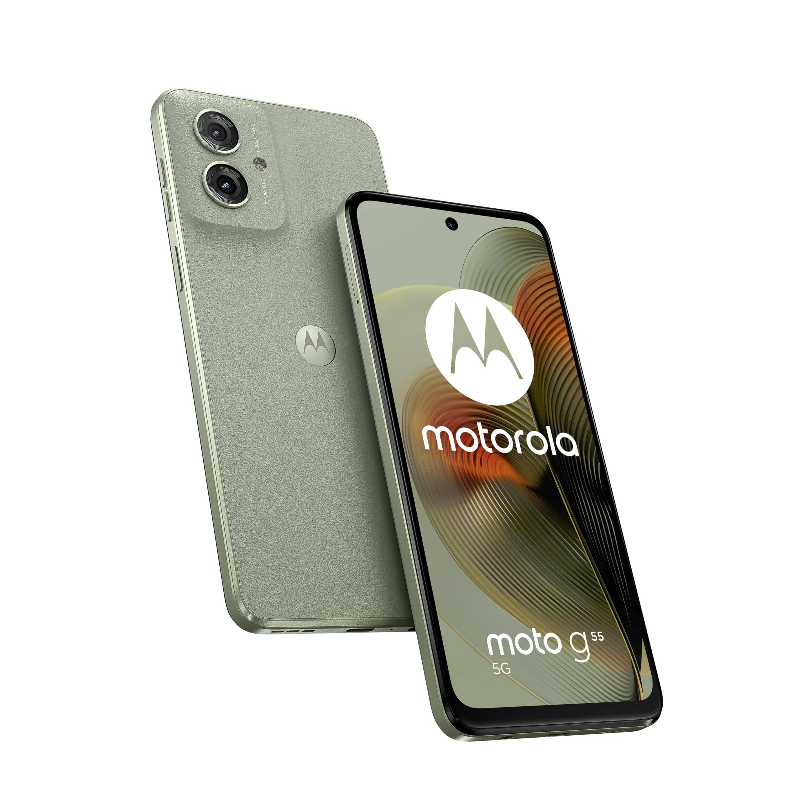 Motorola Moto g55 5G Smartphone (6,49"-FHD+-Display, 50-MP-Kamera, 8/256 GB, 5000 mAh, Android 14) Smoky Green (Veganes Kunstleder), inkl. Schutzcover [Exklusiv bei Amazon] - Image 5