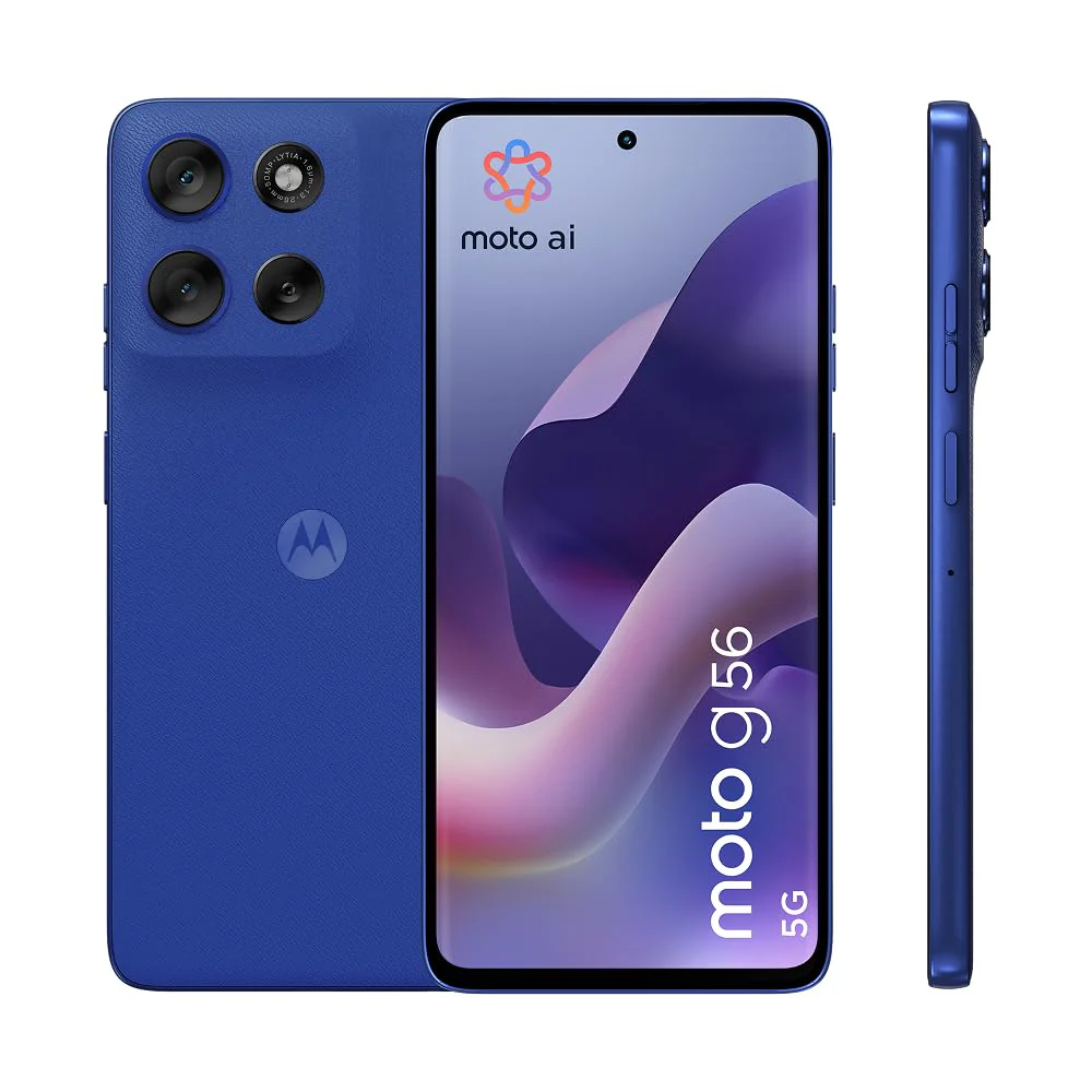 Motorola Moto g56 5G Smartphone (Robustes 6,72“-FHD+-Display Dank Gorilla Glass 7i, 50-MP-Kamera mit Moto-AI, 8/256 GB, 5100 mAh, extrem temperaturbeständig) Pantone Black Oyster, inkl. Schutzcover - Image 4