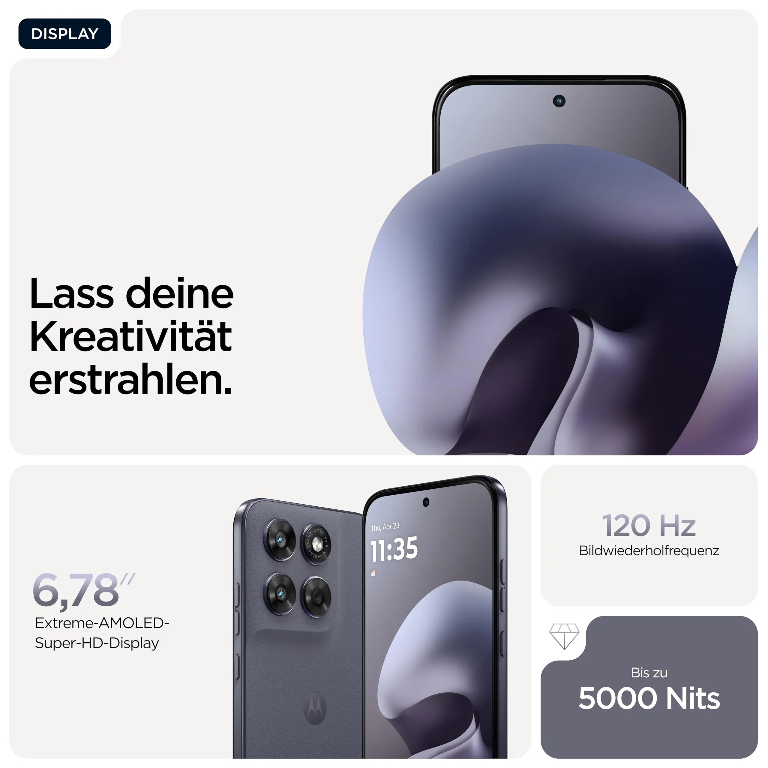 Motorola Moto g67 5G Smartphone (6,78“-Super-HD-Display mit Corning Gorilla Glas 7i, Sturz- und Kratzschutz, 50-MP-Kamera, 4/256 GB, 5100 mAh, Android 16) Pantone Arctic Seal - Image 9