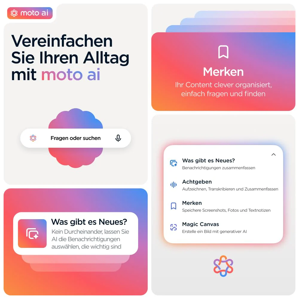 Motorola Moto g86 5G Smartphone (6,67“-Super-HD-Display, 50-MP-Kamera mit Moto-AI, 8/256 GB, 5100 mAh, Android 15) Pantone Cosmic Sky, inkl. Schutzcover - Image 12