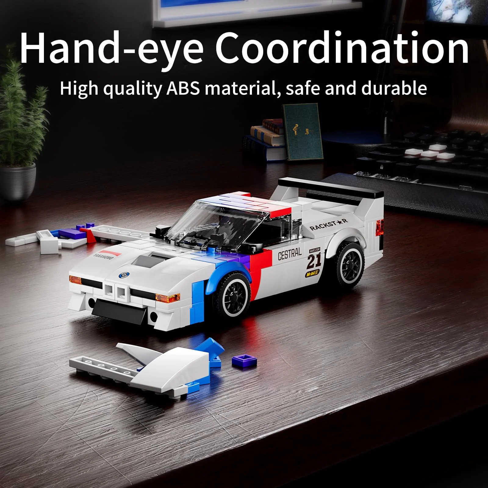 Mould King 27062 Technik Speed Champion Auto Bausteine M1 Rennwagen Klemmbausteine Sportwagen Bauspielzeug mit Acryl Vitrine Modellautos zum Sammeln (363 Teile) - Image 4