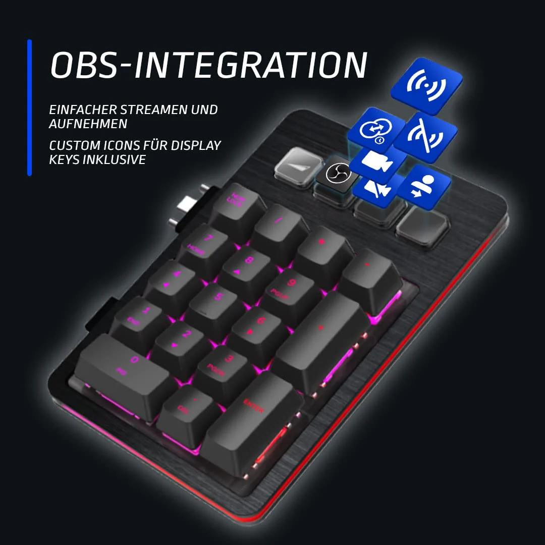 Mountain Everest Max (ISO-Layout) - anpassbare High-End mechanische Gaming-Tastatur mit Media-Dock, Display Keys, RGB-Beleuchtung hot-swapable Cherry MX Switches und modularem Numpad. - Image 2
