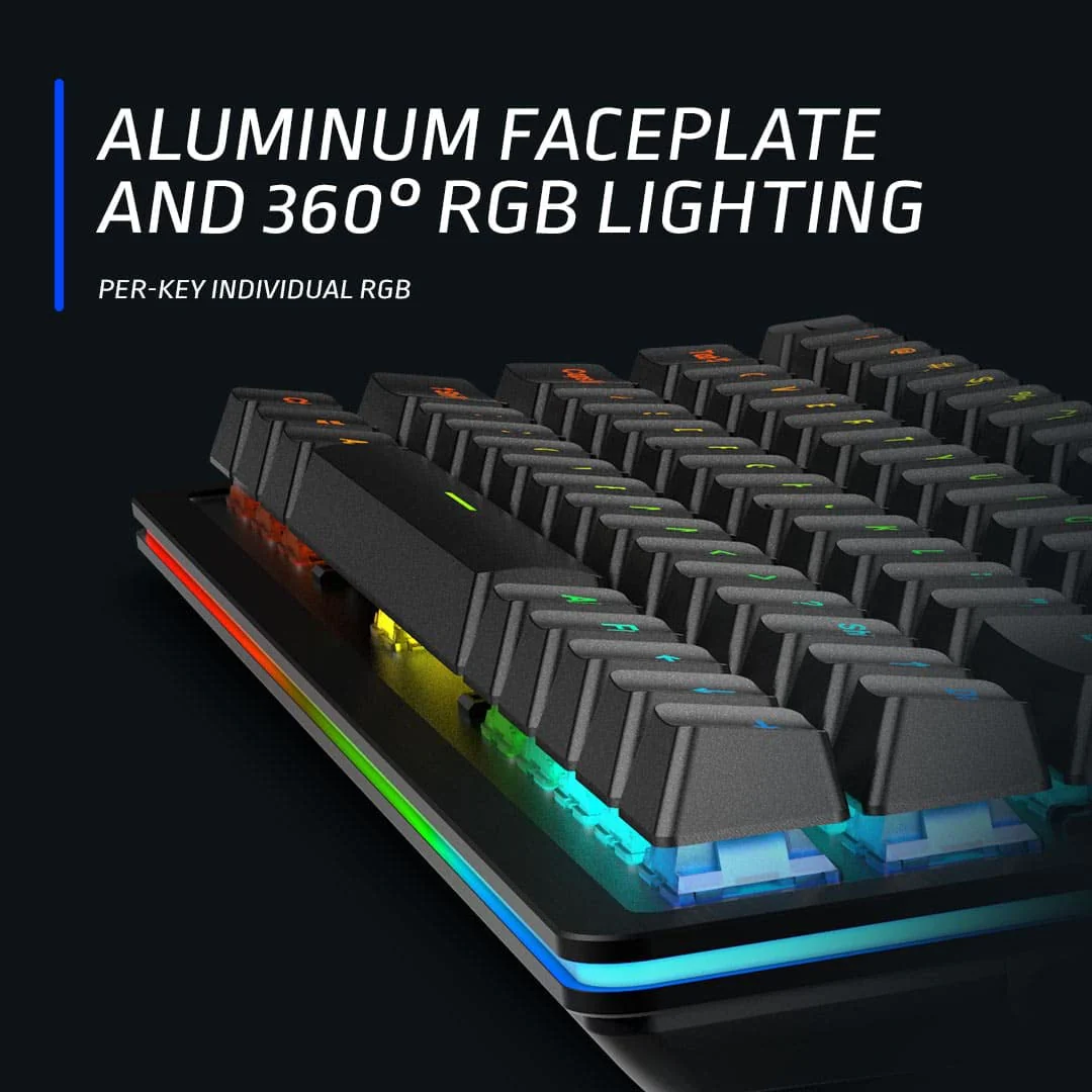 Mountain Gaming Tastatur Mechanische “Everest 60” - US ANSI - RGB Gaming Keyboard - Mechanische Gaming Tastatur mit Hot-Swap-fähige mechanische Switches, PBT Keycaps, UVM - Image 2