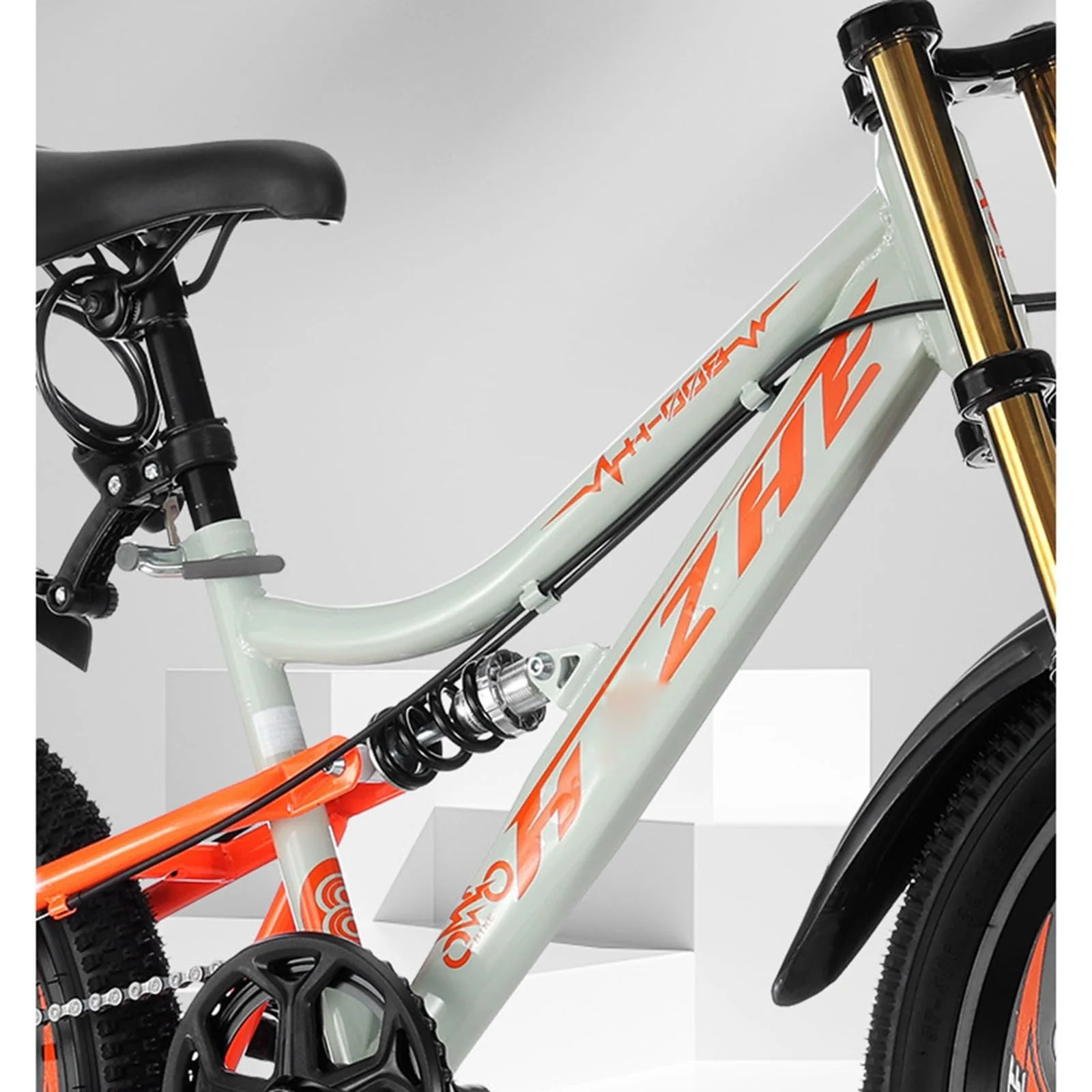 Mountainbike 24 Zoll Integriertes Rad 6 Gang Doppelscheibenbremse Doppelte Stoßdämpfung Geeignet für Kinder und Jugendliche A,22 inch - Image 3