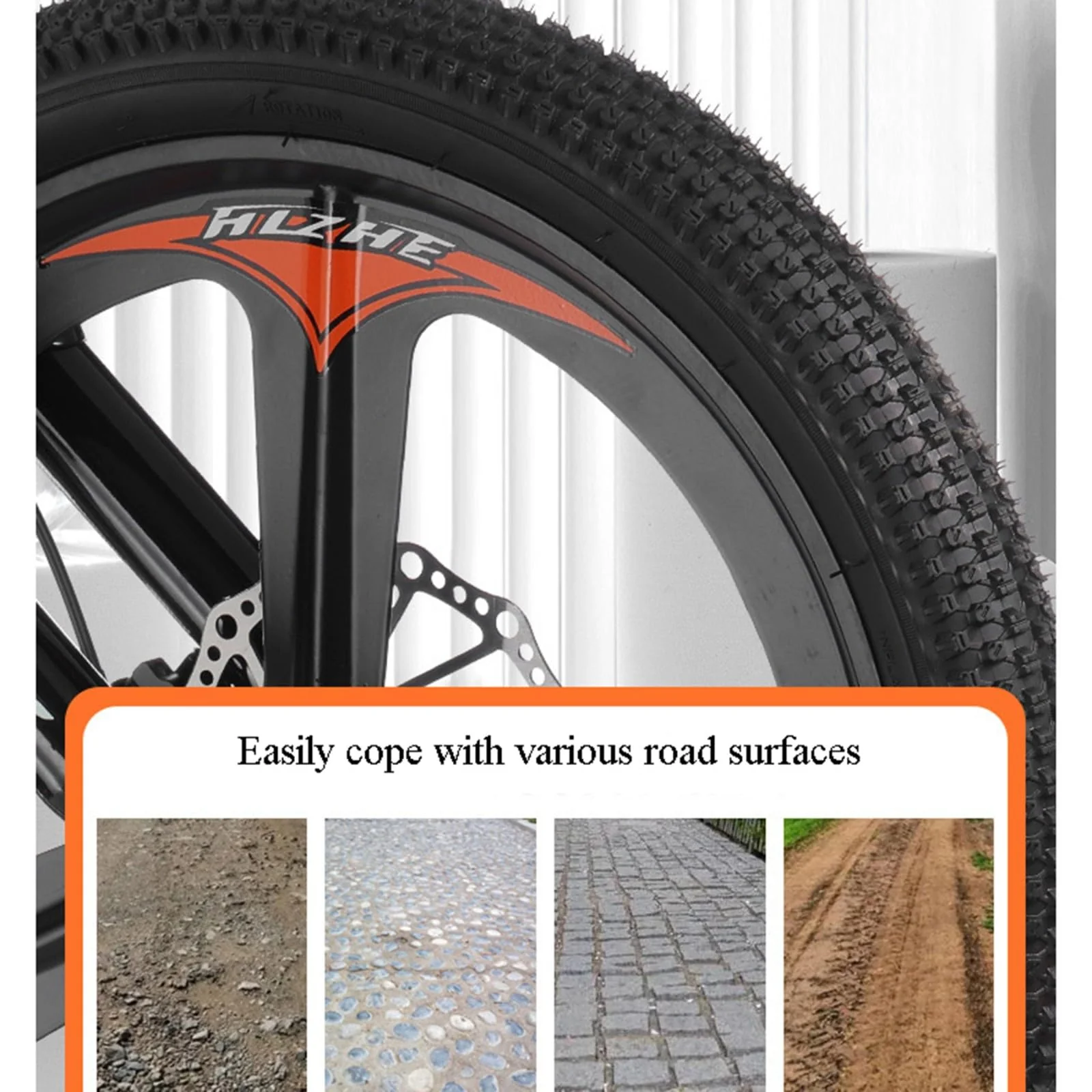 Mountainbike 24 Zoll Integriertes Rad 6 Gang Doppelscheibenbremse Doppelte Stoßdämpfung Geeignet für Kinder und Jugendliche A,22 inch - Image 4