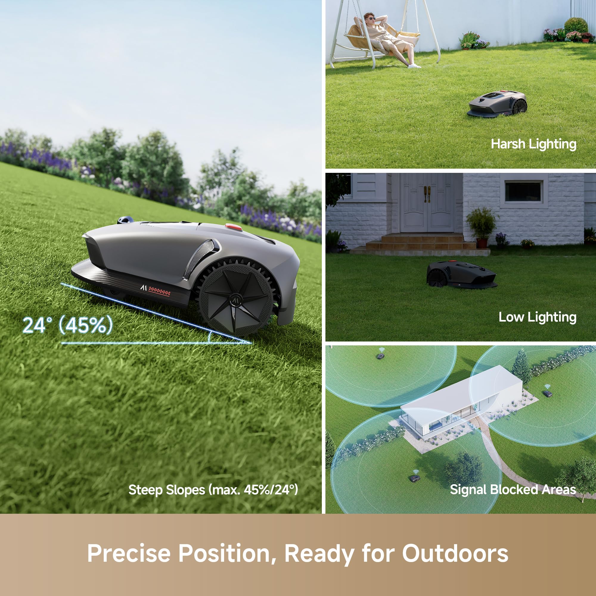 MOVA 600, Rasenmäher Roboter 360° 3D LiDAR Mähroboter ohne Begrenzungskabel & Genaue Kartierung 600 m², Smarte Hindernisvermeidung, App-Steuerung, U-förmiges Schneiden, Sicherheitswarnungen - Image 5