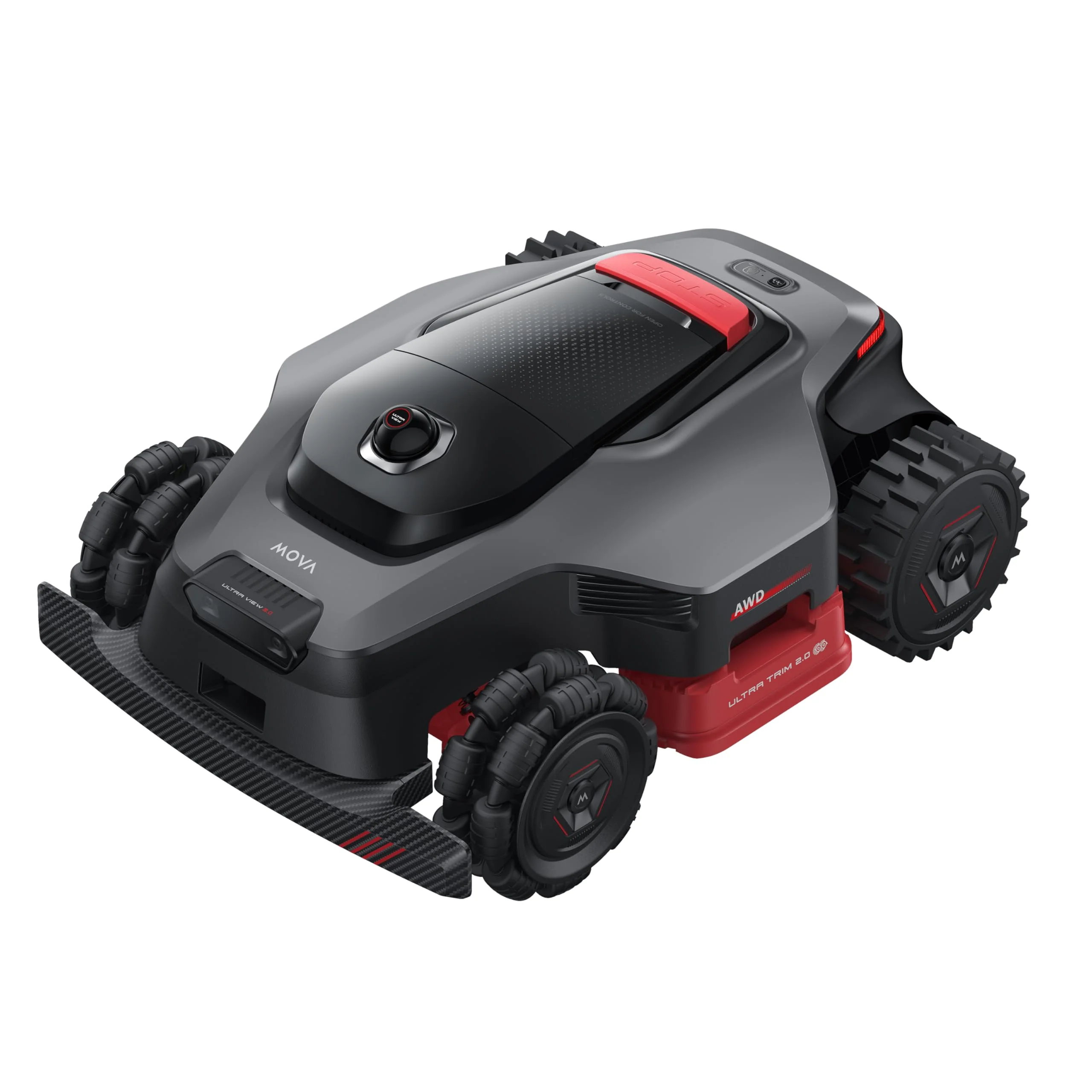 MOVA LiDAX Ultra 1000 AWD Mähroboter, RTK-frei, KI-gestützte automatische Kartierung, 360° 3D-LiDAR und KI-Dual-Vision, 36 V AWD für 80% Steigungen, 2 Scheiben (jeweils 6 Messer)