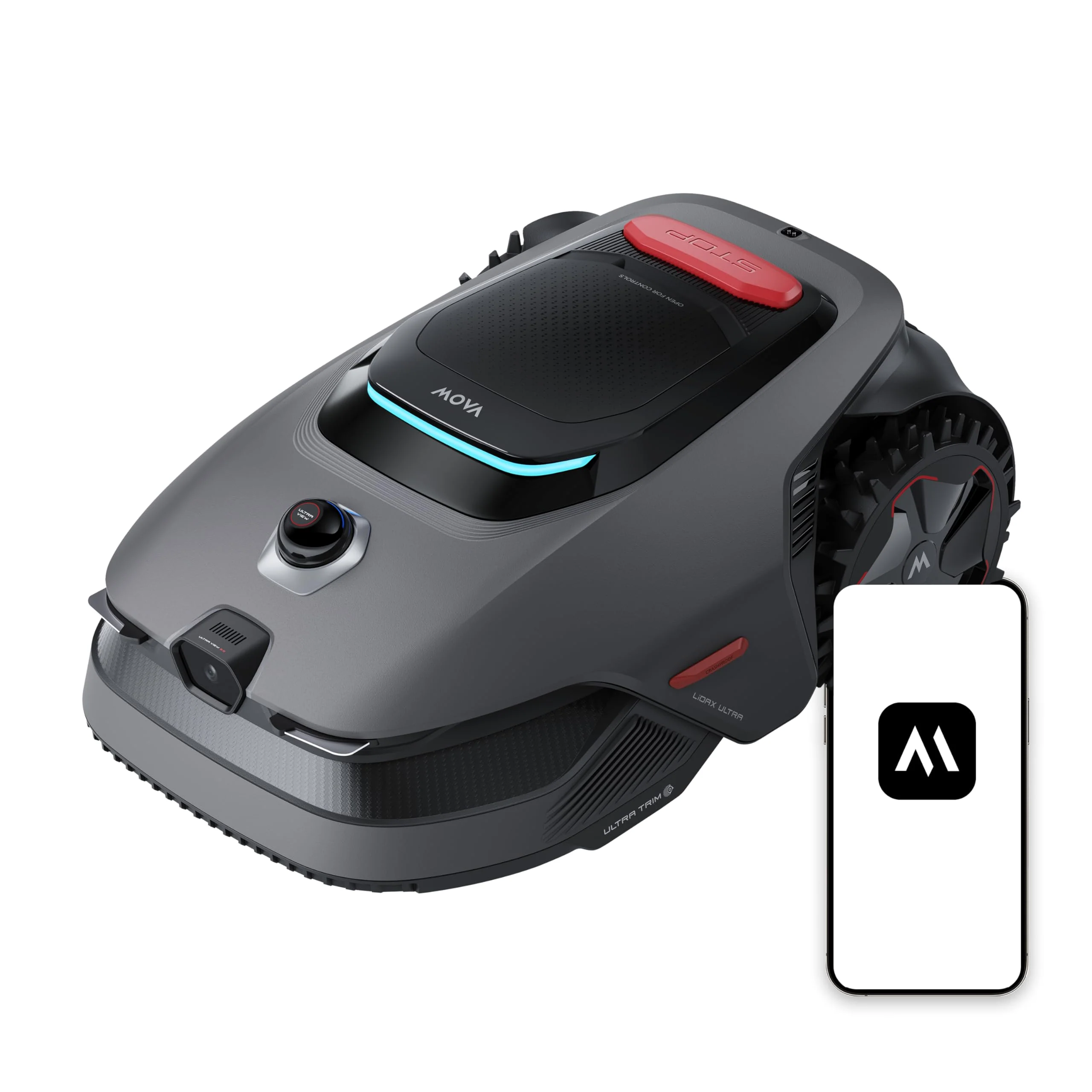 MOVA LiDAX Ultra 1200 Mähroboter ohne Begrenzungskabel, Empf. 1200 m², ohne RTK & automatische Kartenerstellung per 3D-LiDAR mit 360° & AI Vision, 5 cm Kantenschnitt, effiziente Wegeplanung in U-Form - Image 2