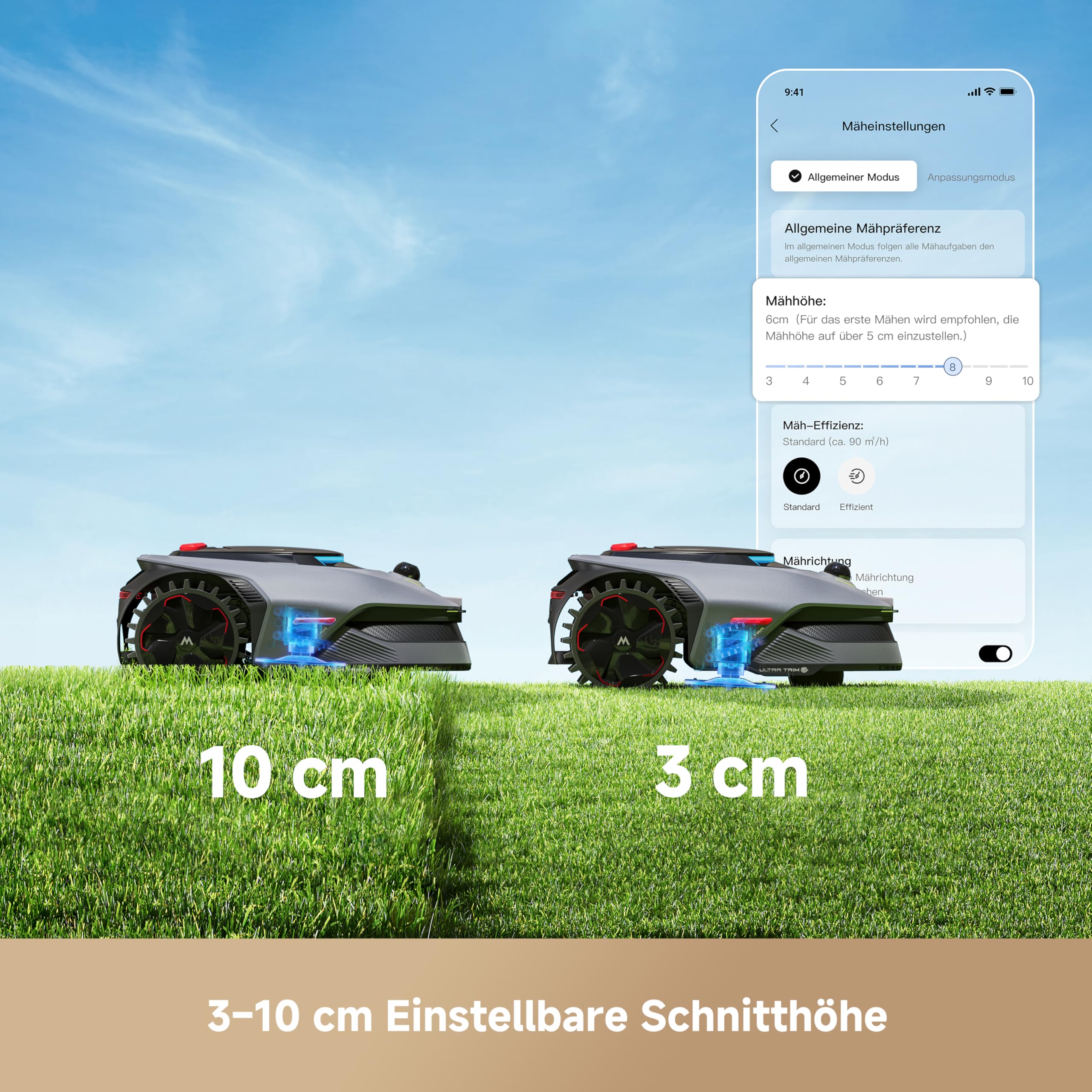 MOVA LiDAX Ultra 1200 Mähroboter ohne Begrenzungskabel, Empf. 1200 m², ohne RTK & automatische Kartenerstellung per 3D-LiDAR mit 360° & AI Vision, 5 cm Kantenschnitt, effiziente Wegeplanung in U-Form - Image 8