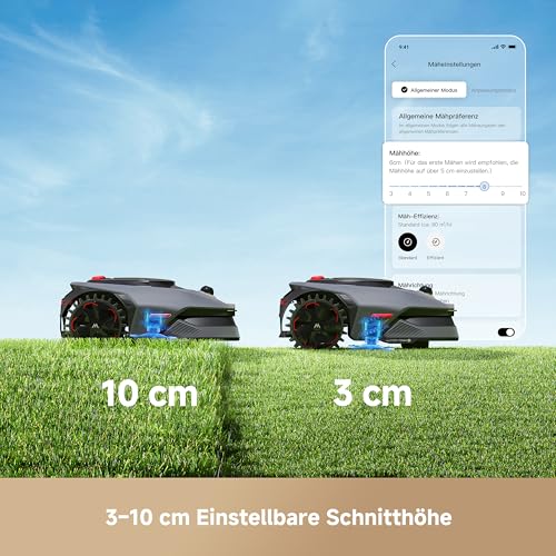 MOVA LiDAX Ultra 800 Mähroboter ohne Begrenzungskabel, Empf. 800 m², ohne RTK & automatische Kartenerstellung per 3D-LiDAR mit 360° & AI Vision, 5 cm Kantenschnitt, effiziente Wegeplanung in U-Form - Image 7