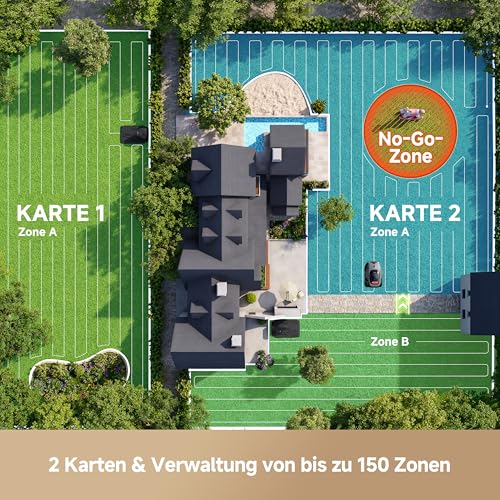 MOVA LiDAX Ultra 800 Mähroboter ohne Begrenzungskabel, Empf. 800 m², ohne RTK & automatische Kartenerstellung per 3D-LiDAR mit 360° & AI Vision, 5 cm Kantenschnitt, effiziente Wegeplanung in U-Form - Image 9
