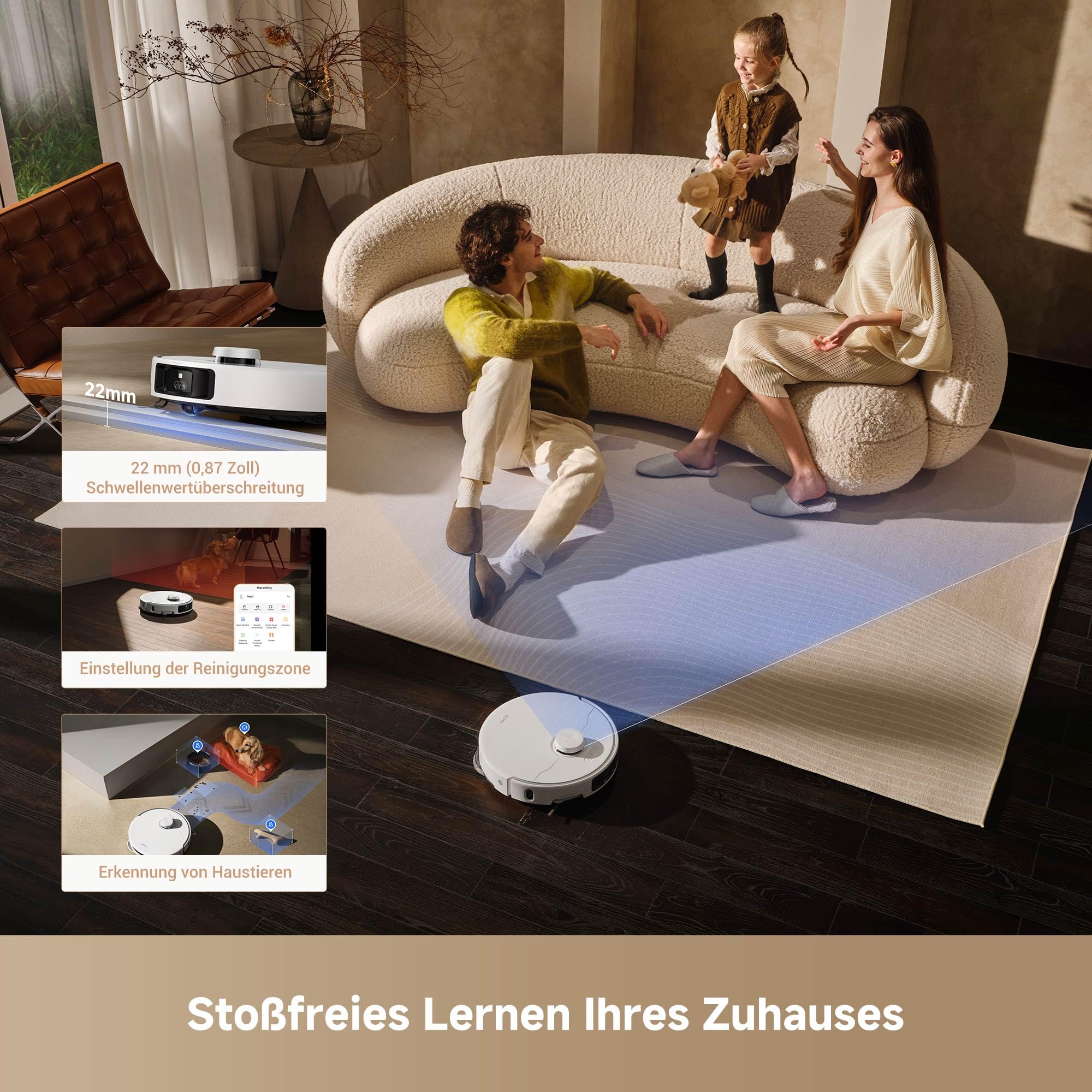 Mova P50 Pro Ultra Saugroboter mit Wischfunktion, 19.000 Pa Saugkraft, 75 ℃ Heißwasser-Moppwäsche, automatische Reinigung, automatische Entleerung, automatische Nachfüllung, Hindernisvermeidung - Image 3