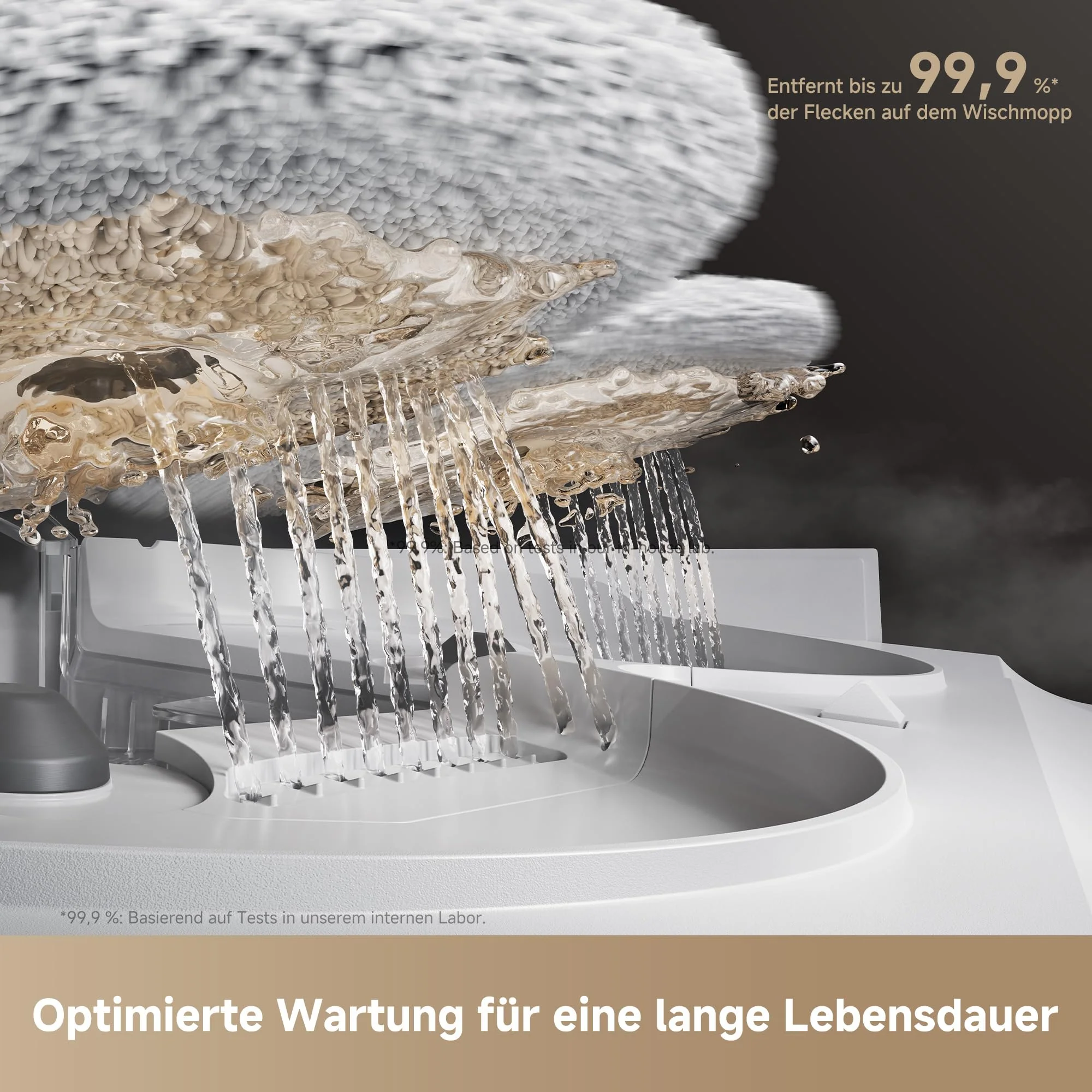 Mova V50 Ultra Complete Saugroboter mit Wischfunktion 24.000 Pa, 6cm Hindernisüberwindung, Liftable Navigation+RGB AI+LED, 80℃ Heißwasserwäsche & 63℃ Selbsttrocknung, DuoSolution System, Tricut Bürste - Image 4