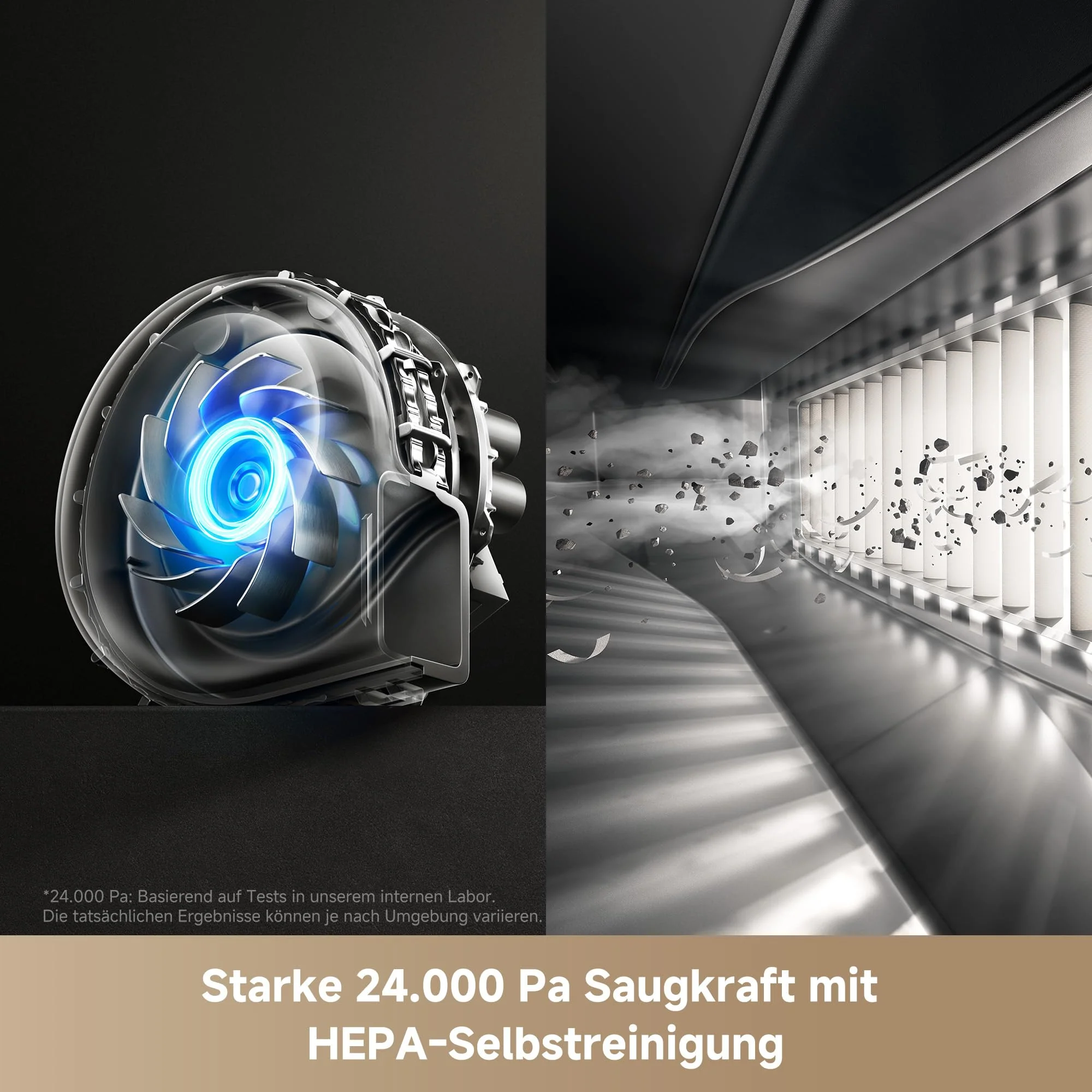 Mova V50 Ultra Complete Saugroboter mit Wischfunktion 24.000 Pa, 6cm Hindernisüberwindung, Liftable Navigation+RGB AI+LED, 80℃ Heißwasserwäsche & 63℃ Selbsttrocknung, DuoSolution System, Tricut Bürste - Image 7