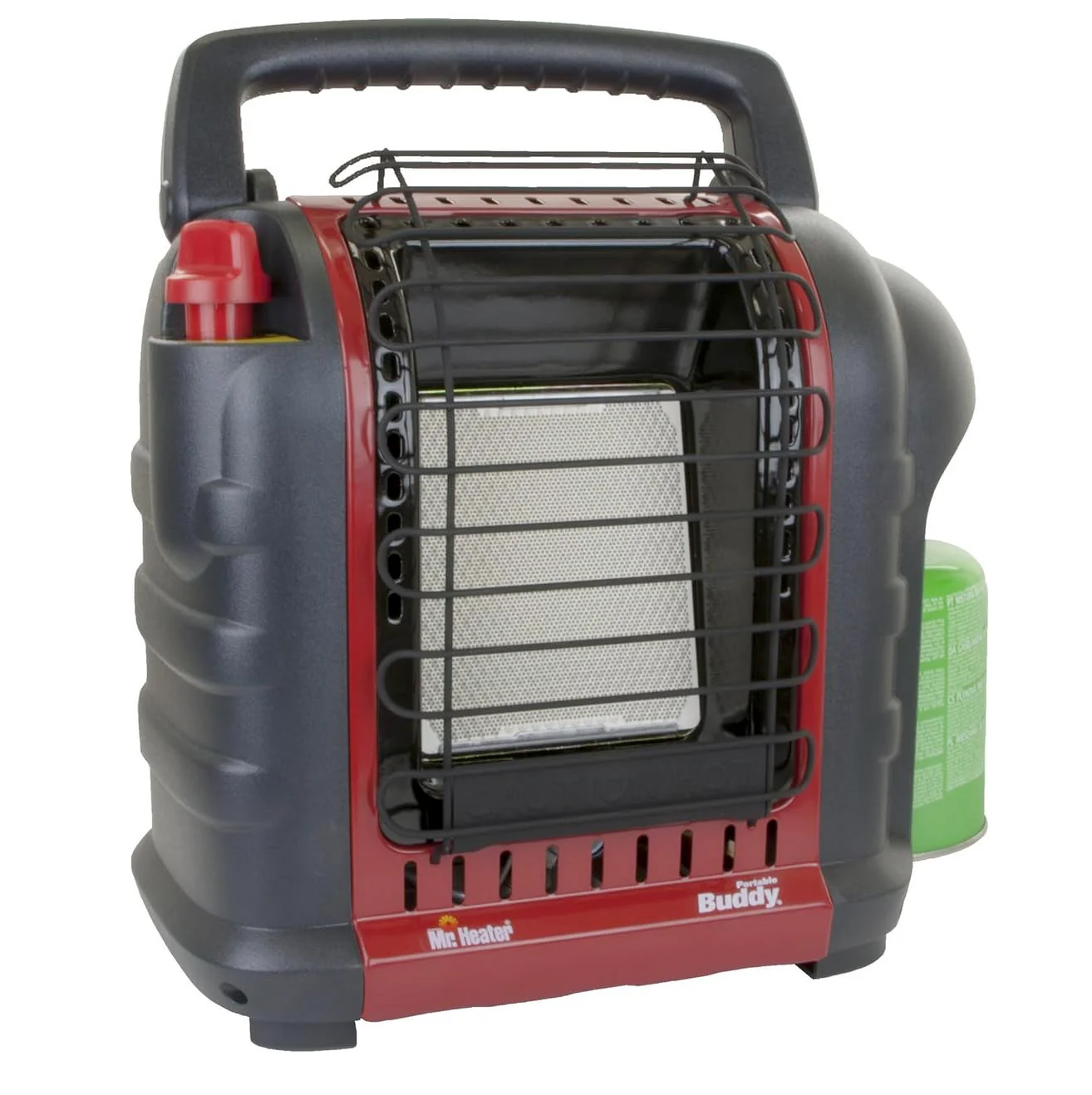 Mr Heater Tragbarer Gasheizer MH9BDF - Gasheizung mit Gasflasche - Gasheizstrahler - Räume bis zu 26M2 - Geeignet für Propan G31 und Butan/Propan G30+31 Patronen - Schwarz/Rot - Image 5