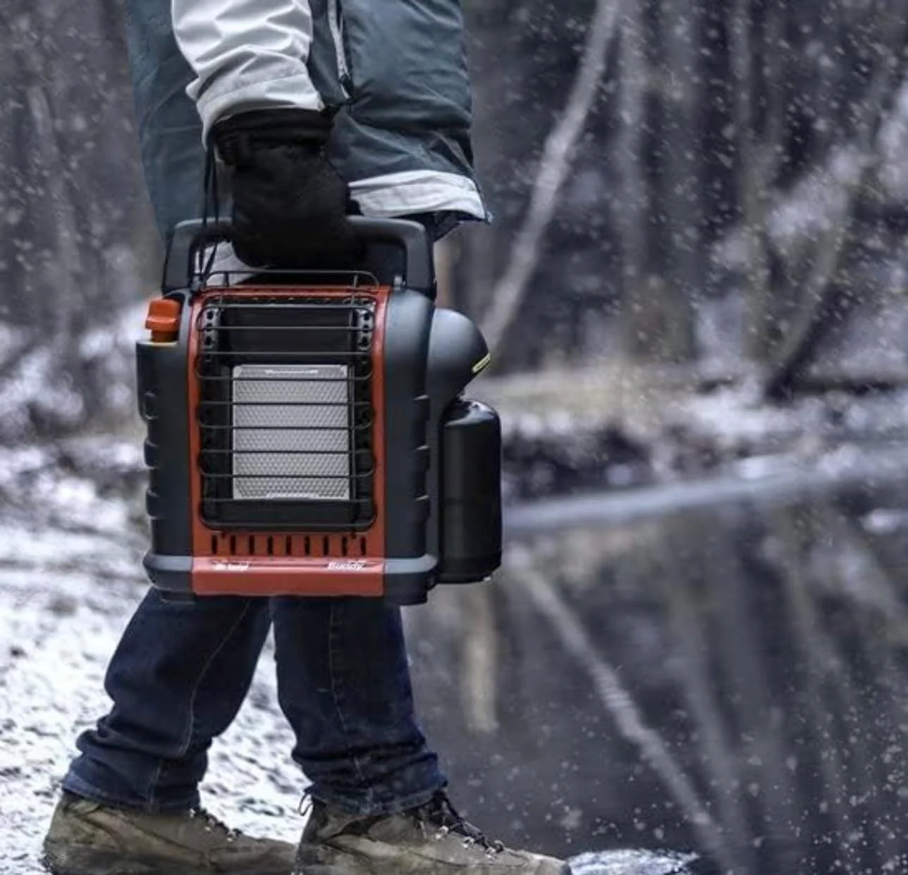 Mr Heater Tragbarer Gasheizer MH9BDF - Gasheizung mit Gasflasche - Gasheizstrahler - Räume bis zu 26M2 - Geeignet für Propan G31 und Butan/Propan G30+31 Patronen - Schwarz/Rot - Image 6