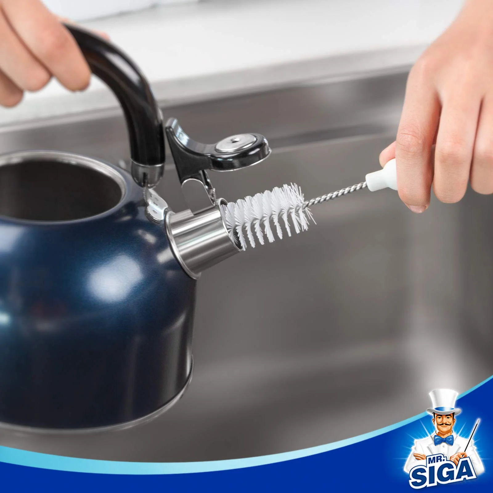 MR.SIGA 5er Pack Flaschenbürste-Reinigungsset mit Aufbewahrungshalter, Reinigungsbürste für Lange Flaschen mit schmalem Hals, Wasserflaschen, Babyflaschen, Trinkgläser - Image 7