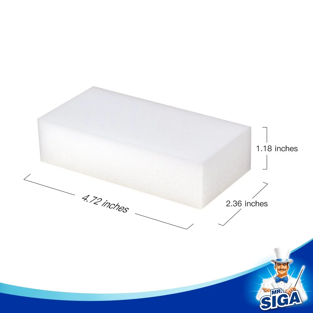 MR.SIGA Melamin Schmutzradierer Wunderschwamm Reinigungsschwamm Zauberschwamm Für Küche Haushalt, 12 Stück, Größe: 12 x 6 x 3cm - Image 4