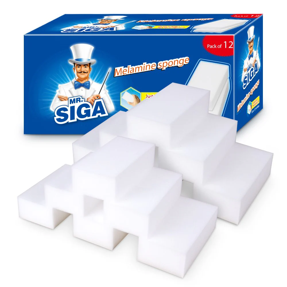 MR.SIGA Melamin Schmutzradierer Wunderschwamm Reinigungsschwamm Zauberschwamm Für Küche Haushalt, 12 Stück, Größe: 12 x 6 x 3cm - Image 6