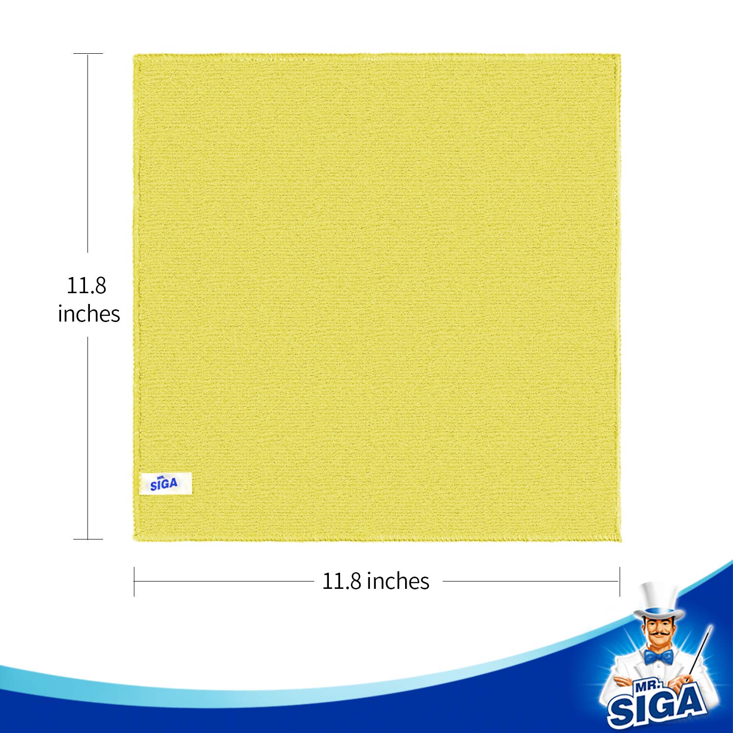 MR.SIGA Mikrofaser-Reinigungstücher Lappen Putztücher Fenster Tücher Mikrofasertücher Geschirrtücher, 50er Set, 30 x 30 cm - Image 5