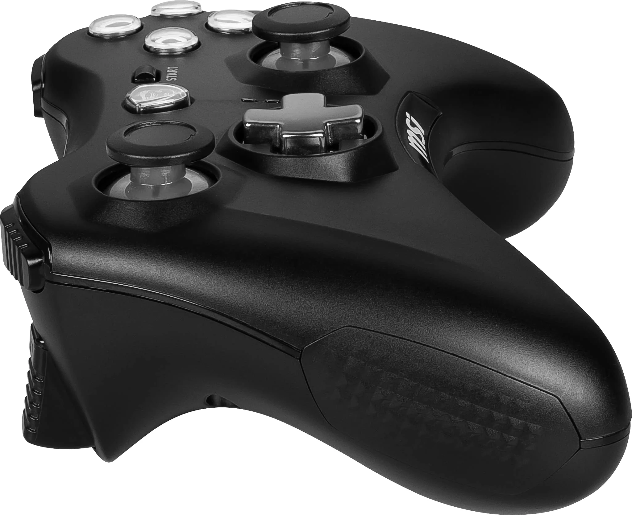 MSI FORCE GC20 V2 Kabelgebundener PC-Gamepad Controller - austauschbare D-Pad-Abdeckungen, zwei Vibrationsmotoren, USB 2.0 - schwarz, kabelgebunden - Image 2