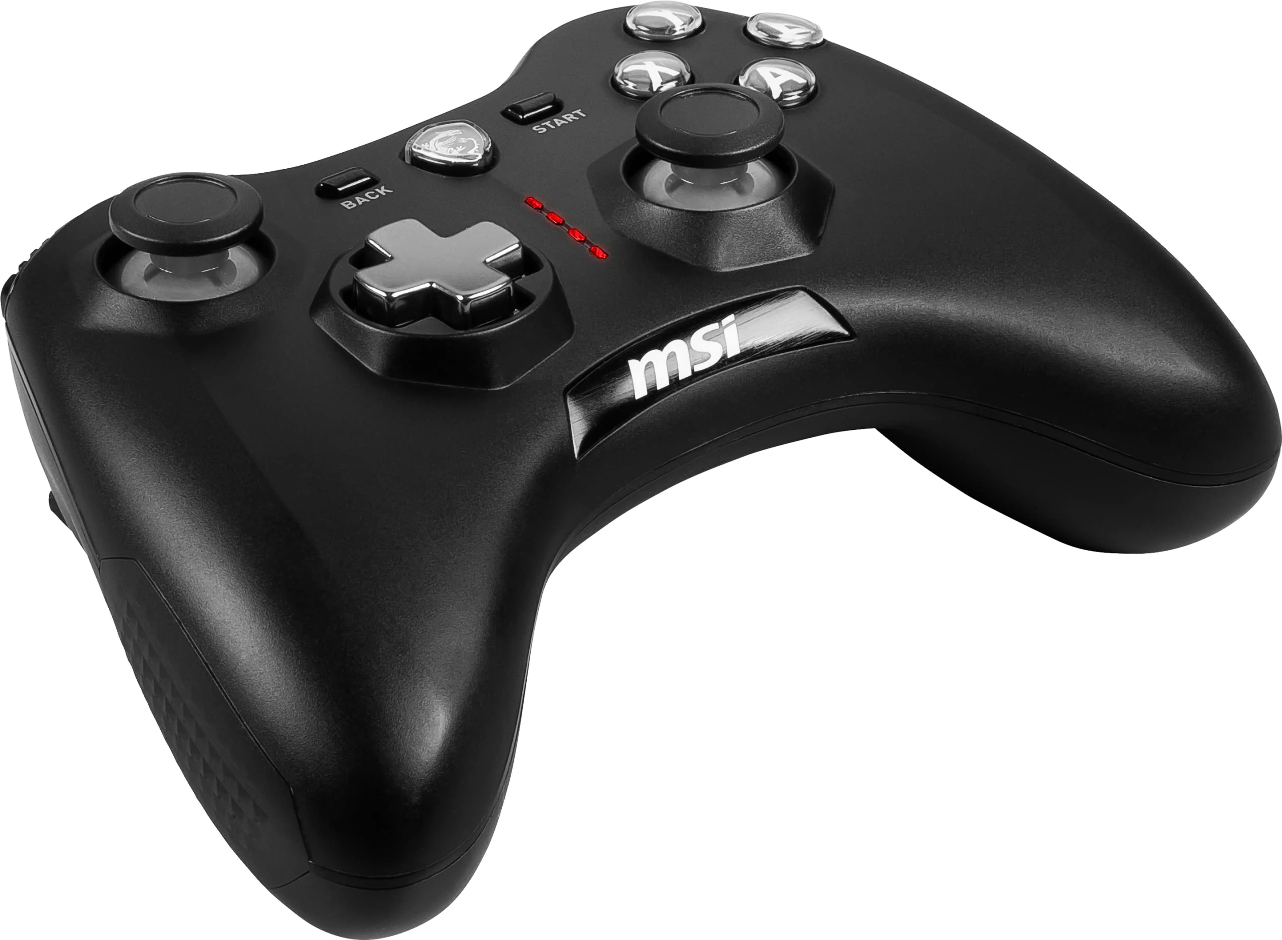 MSI FORCE GC20 V2 Kabelgebundener PC-Gamepad Controller - austauschbare D-Pad-Abdeckungen, zwei Vibrationsmotoren, USB 2.0 - schwarz, kabelgebunden - Image 3