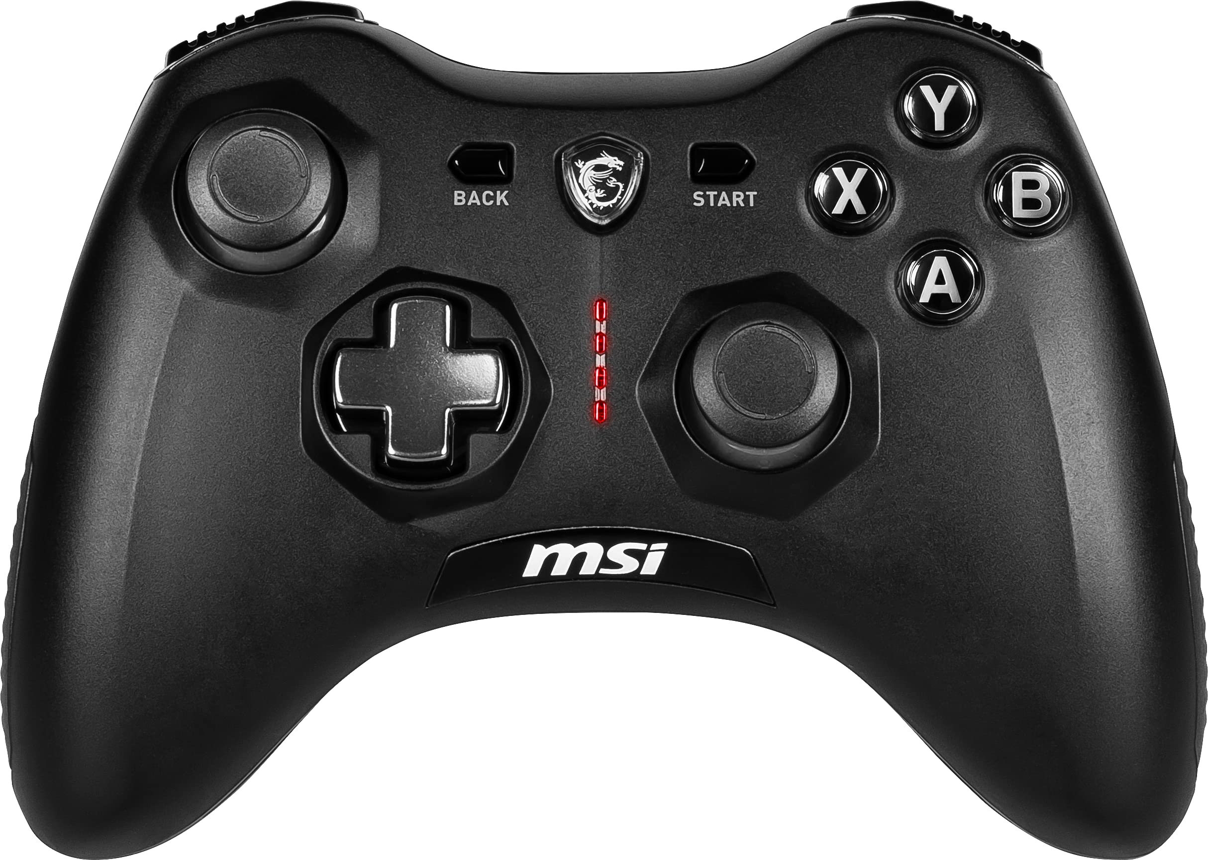 MSI FORCE GC20 V2 Kabelgebundener PC-Gamepad Controller - austauschbare D-Pad-Abdeckungen, zwei Vibrationsmotoren, USB 2.0 - schwarz, kabelgebunden - Image 4