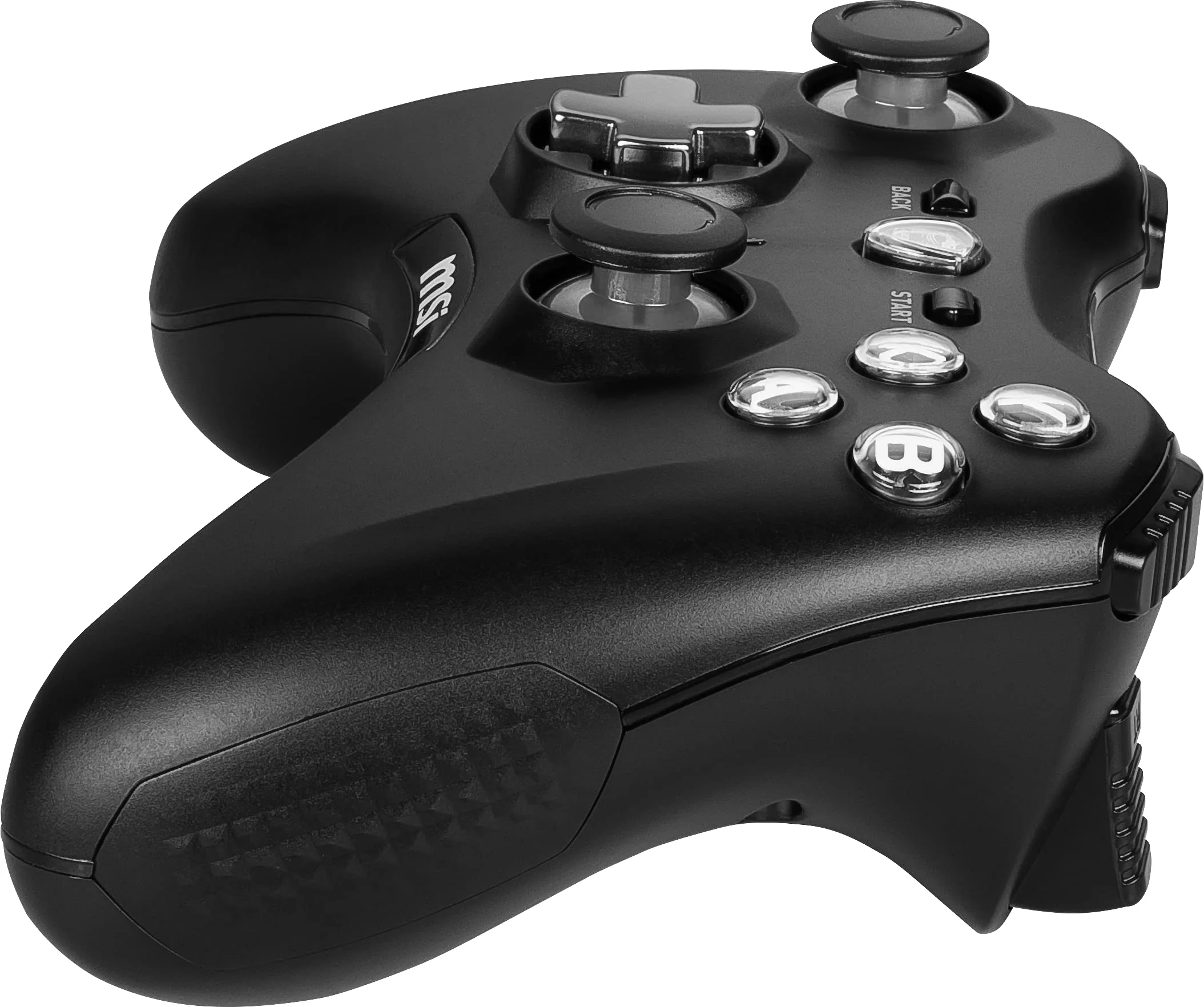 MSI FORCE GC20 V2 Kabelgebundener PC-Gamepad Controller - austauschbare D-Pad-Abdeckungen, zwei Vibrationsmotoren, USB 2.0 - schwarz, kabelgebunden - Image 6