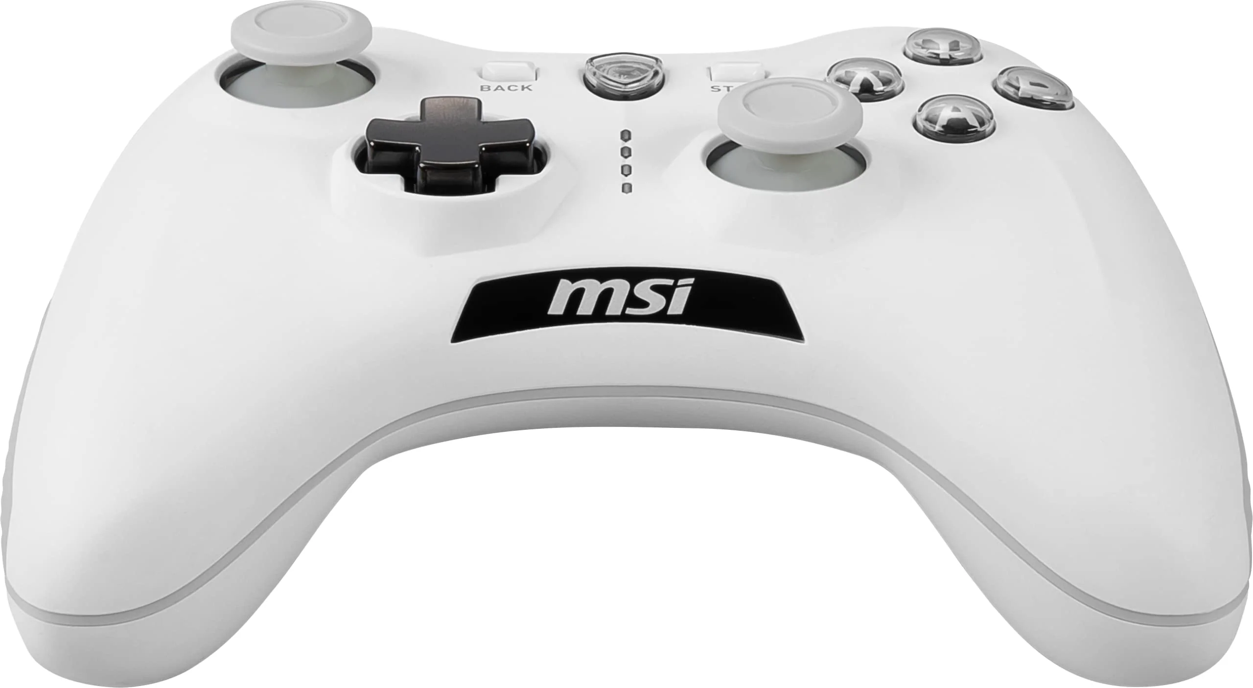 MSI FORCE GC30 V2 WHITE Kabelloser PC Gamepad Controller - 2,4 GHz, 600mAh Li-Ion Akku, austauschbare D-Pad Abdeckungen, zwei Vibrationsmotoren, USB 2.0 - weiß, kabelgebunden/kabellos - Image 3
