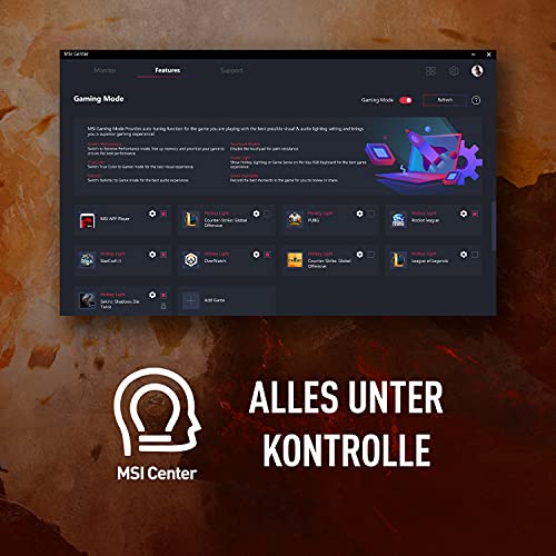 MSI Katana GF76 11UD-223 (17.3 Zoll /144HZ) Gaming-Laptop (Intel Core i7-11800H+HM570, Nvidia RTX3050 Ti, GDDR6 4GB, 512GB, Windows 10 Home Advanced), Schwarz - Image 3