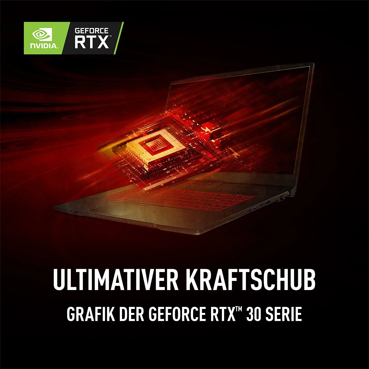 MSI Katana GF76 11UD-223 (17.3 Zoll /144HZ) Gaming-Laptop (Intel Core i7-11800H+HM570, Nvidia RTX3050 Ti, GDDR6 4GB, 512GB, Windows 10 Home Advanced), Schwarz - Image 8