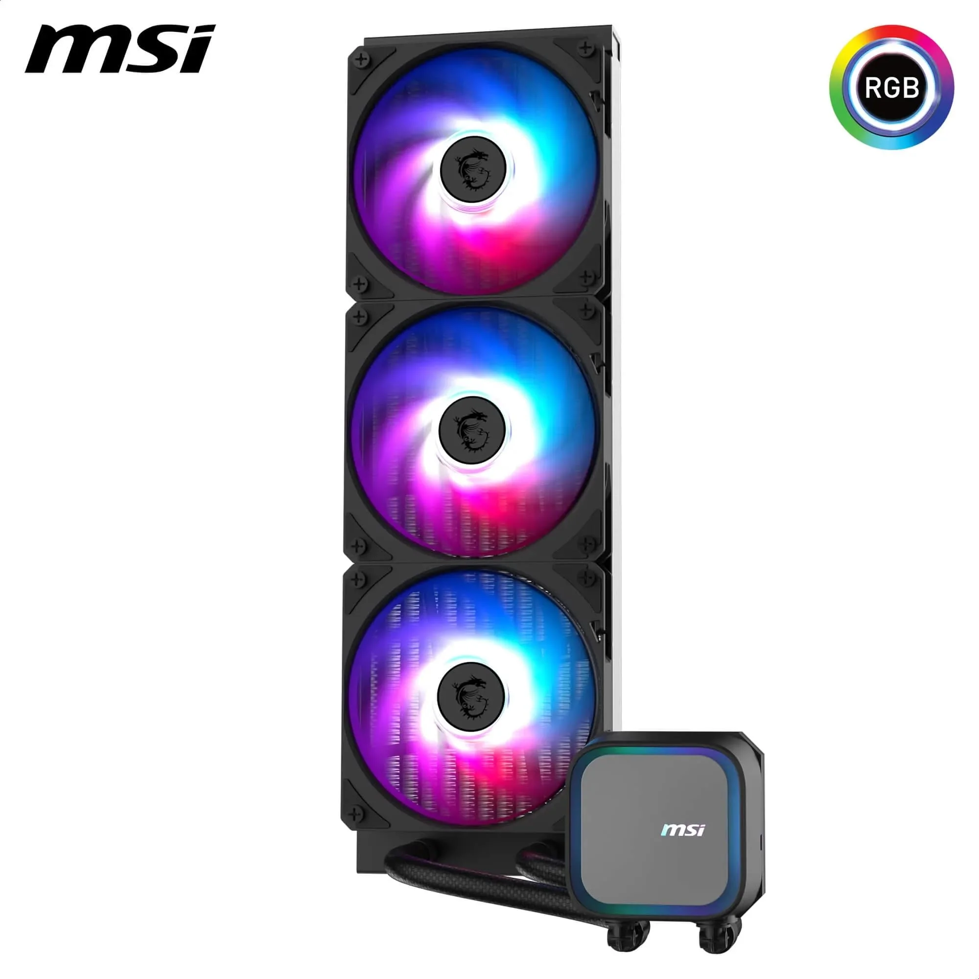 MSI MAG CORELIQUID A13 360 AIO CPU-Wasserskühler - Volle CPU-Abdeckung, verbessertes Wasserkanal-Design, CycloBlade 7, Split-Flow Radiator, Rifle-Lager - Image 7