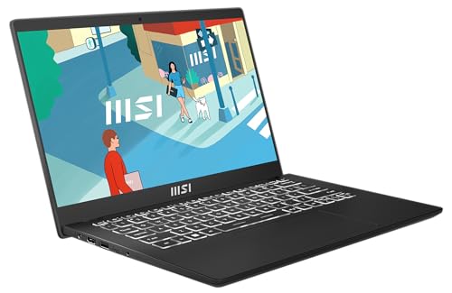 MSI Modern 14 Business Laptop, 35,7 cm (14,0") FHD, Intel Core i5 1235U, 16 GB DDR4 RAM, 512 GB SSD, Intel® Iris® Xᵉ Grafik, Windows 11 Home, QWERTZ Tastatur, schwarz, C12MO-1206 - Image 2