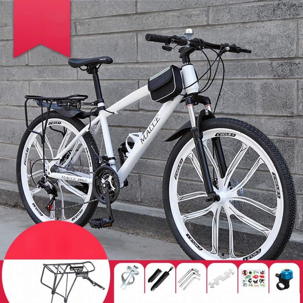 MU Fahrrad Männlich Mountainbike Offroad-Doppelscheibenbremse Mit Variabler Geschwindigkeit Männer Und Frauen Junge Studenten Einer Raddrehzahl Licht Fahrrad,ich,24 Inches