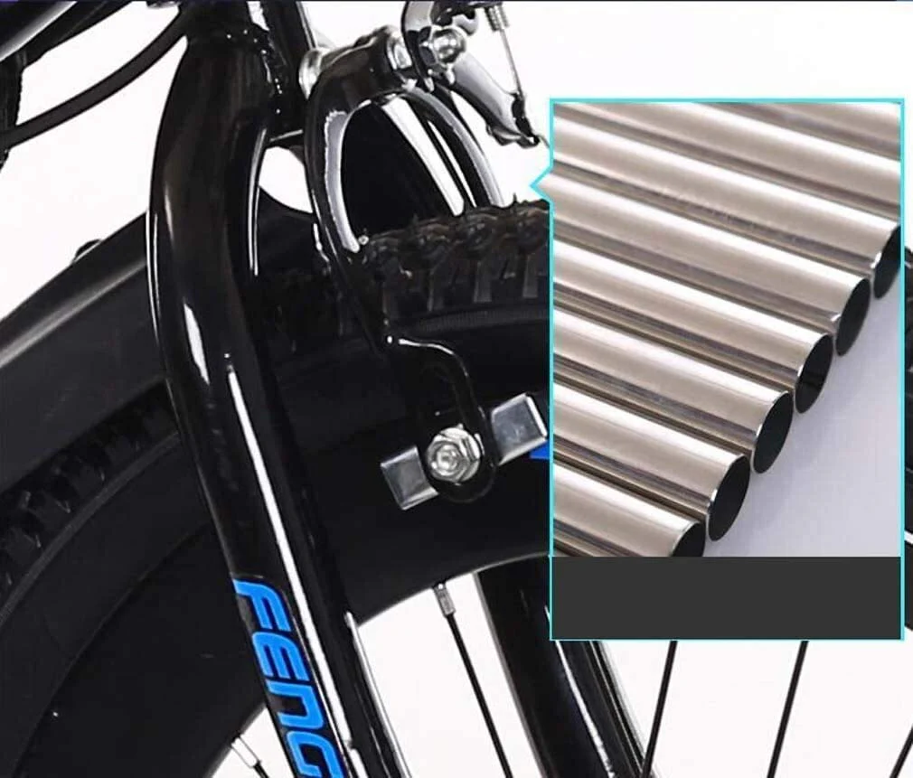 MU Mountainbike Für Kinder, Kleinstahlrahmen Mit Variabler Geschwindigkeit Kinderfahrrad Für 6-12 Jahre Alt Jungen Mädchen, Schüler Gebirgsfahrrad Mit Kessel Und Rücksitz, 6-Gang, Blau, 22Inch - Image 6