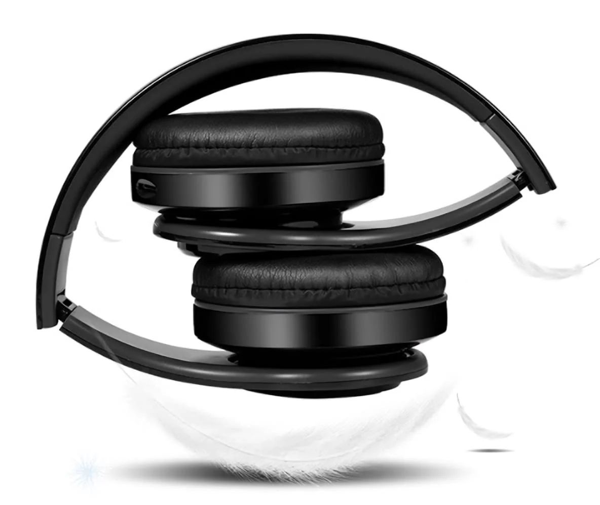 MUARRON Bluetooth 5.0 Kabellose kopfhörer Over Ear mit Mikrofon- HiFi Stereo Faltbare Kabellose Headset-Unterwegs Musik hören und telefonieren (schwarz) - Image 6