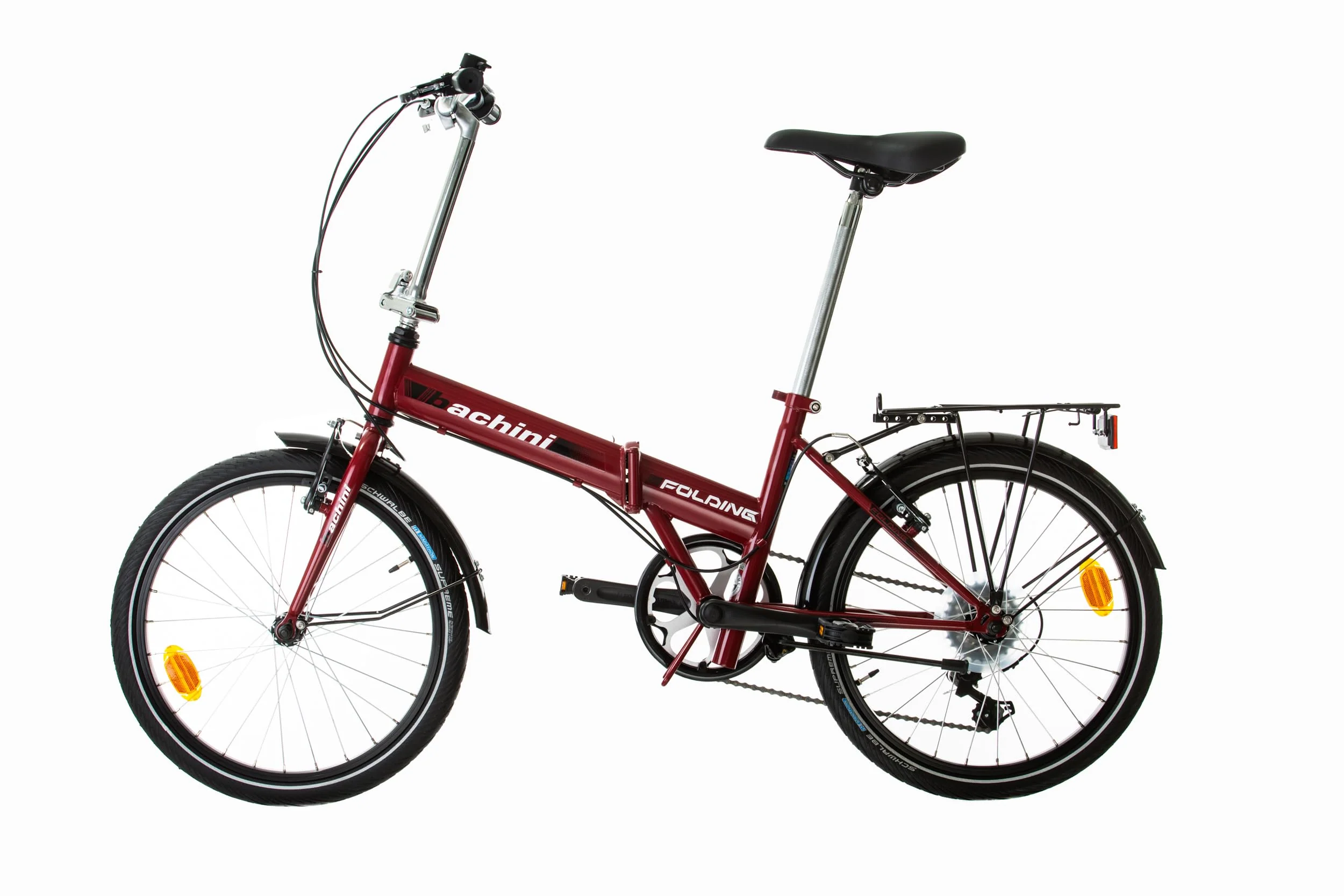 Multibrand PROBIKE Folding 20 Zoll Klapprad, Faltrad, Shimano 6 Gang, Herren-Fahrrad & Jungen-Fahrrad, Schutzbleche, geeignet ab 155 cm - 185 cm (Rot-Weiss) - Image 4
