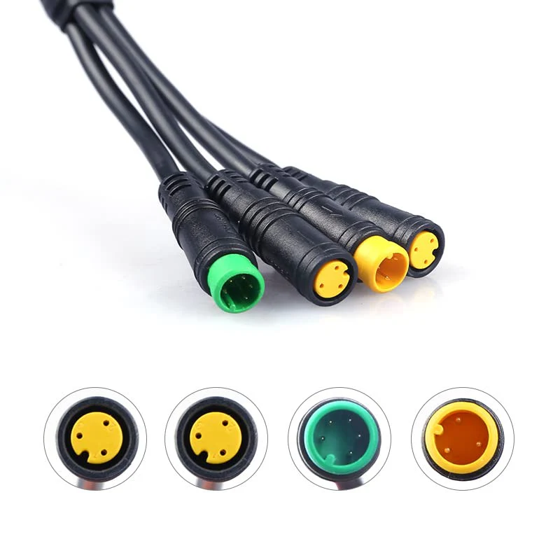 mumisuto Elektrofahrrad 1T4 Kabel, Nylon Wasserdicht 1T4 Elektrofahrrad Kabelbaum Gangsensor Verlängerungskabel 8-poliger Stecker für BAFANG BBS01/BBS02 M - Image 6