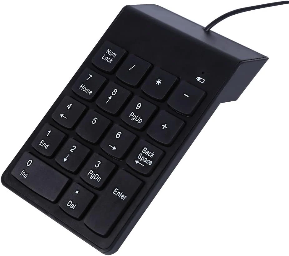 mumisuto USB Mini Ziffernblock, USB Nummernblock, Numeric Keypad, Wired Numpad 34 Tasten Tragbare Tastatur für Laptop Desktop PC Pro - Image 6